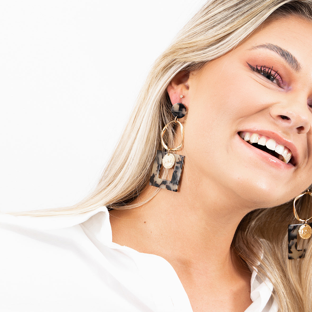 Melli Mello Triple coin party earring silver coated