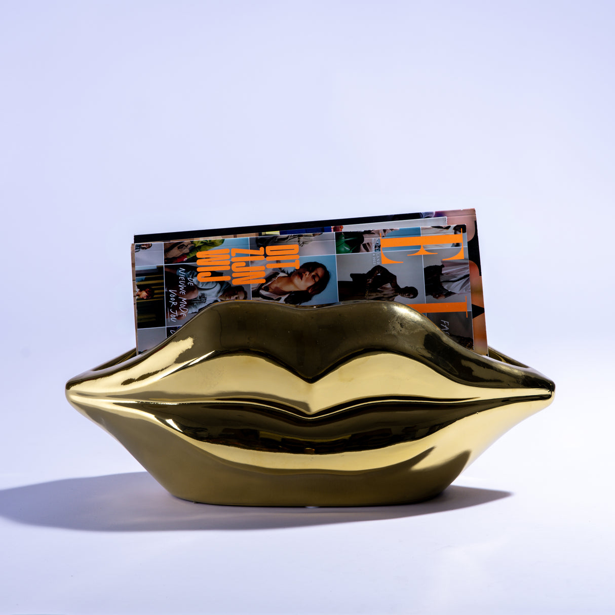 Melli Mello Vase Gold Lips