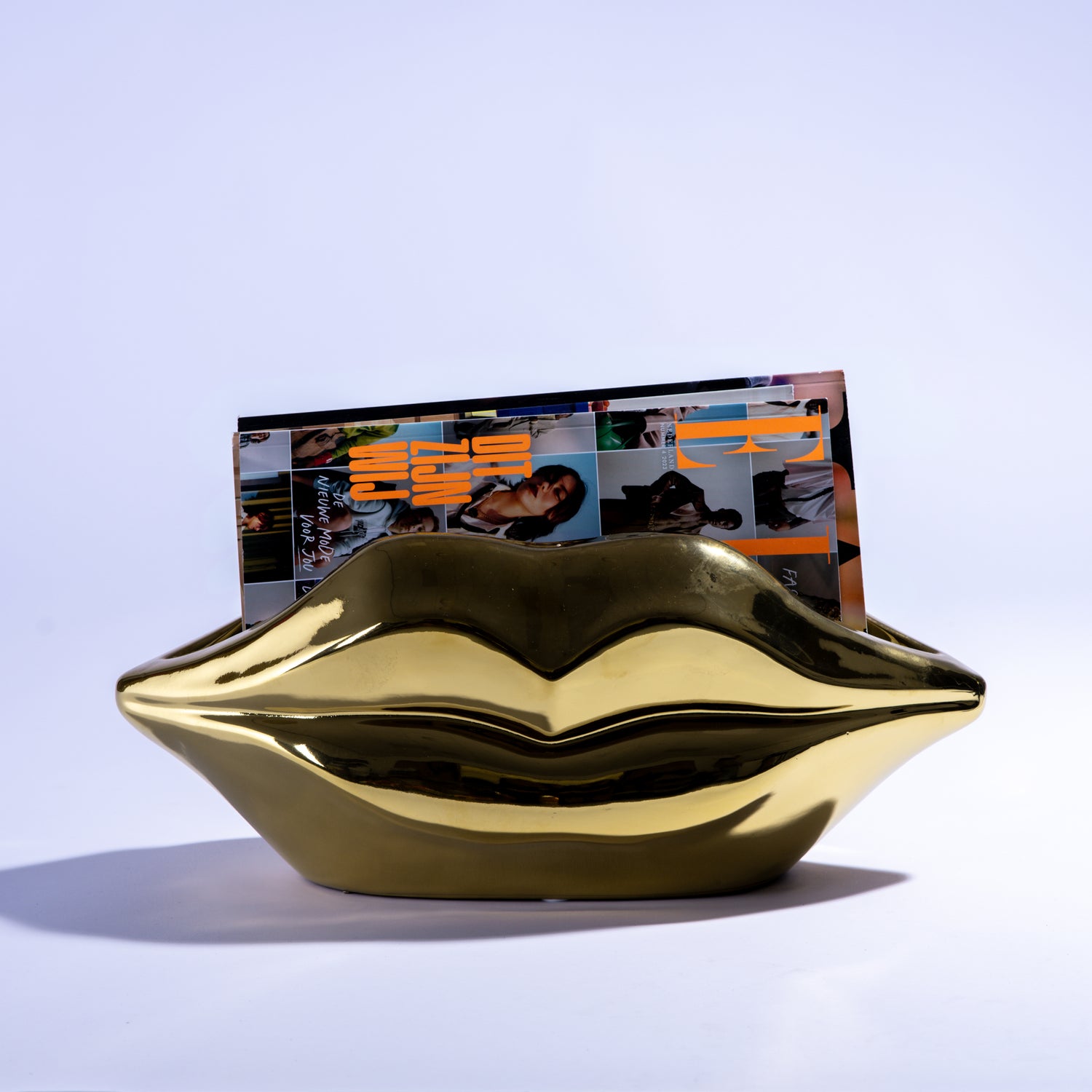 Melli Mello Vase Gold Lips