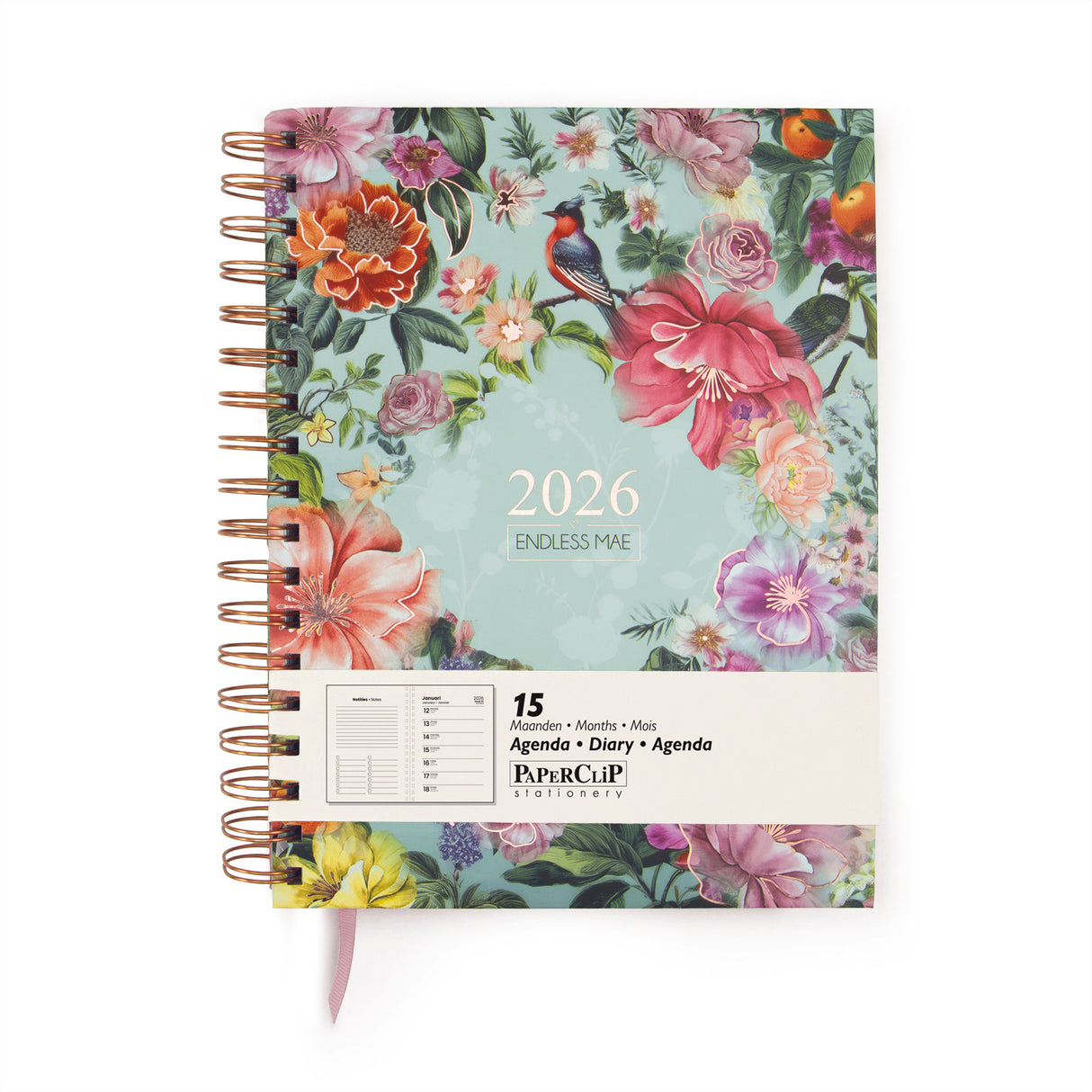 Endless Mae Minty Meadow Desk Agenda 2026