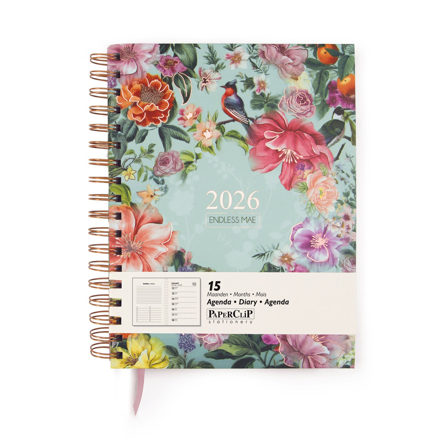 Endless Mae Minty Meadow Desk Agenda 2026