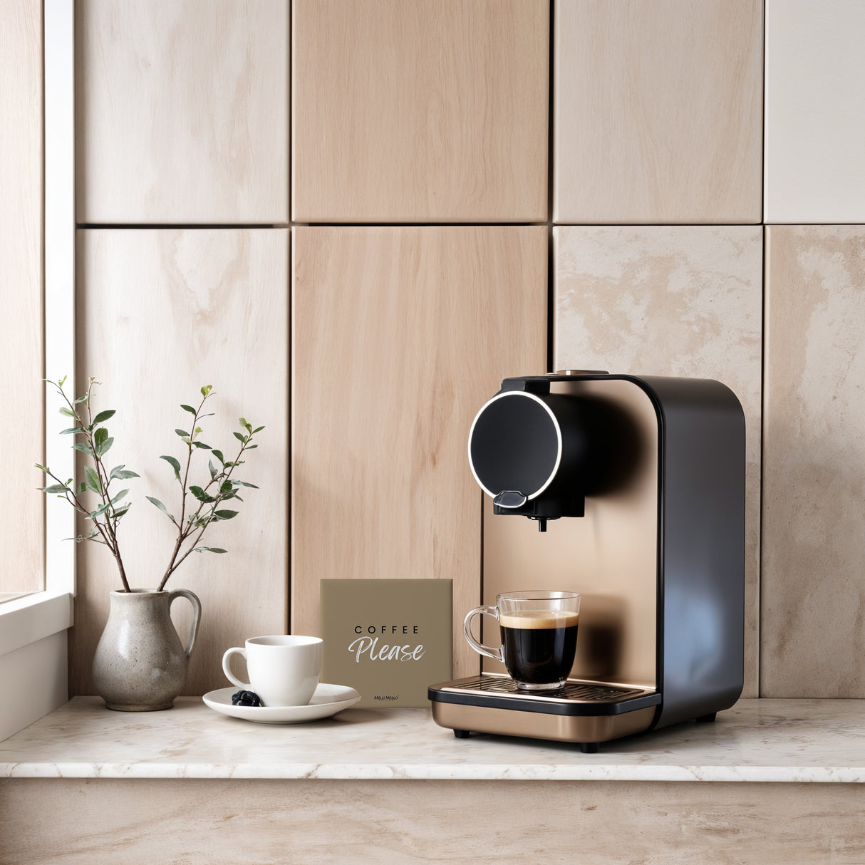 Melli Mello Tegeltje Coffee Please 10x10cm