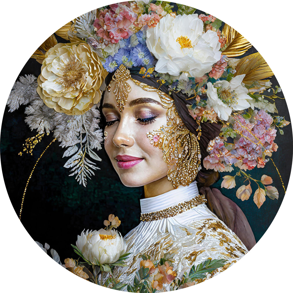 Melli Mello Wall Circle Golden Lady