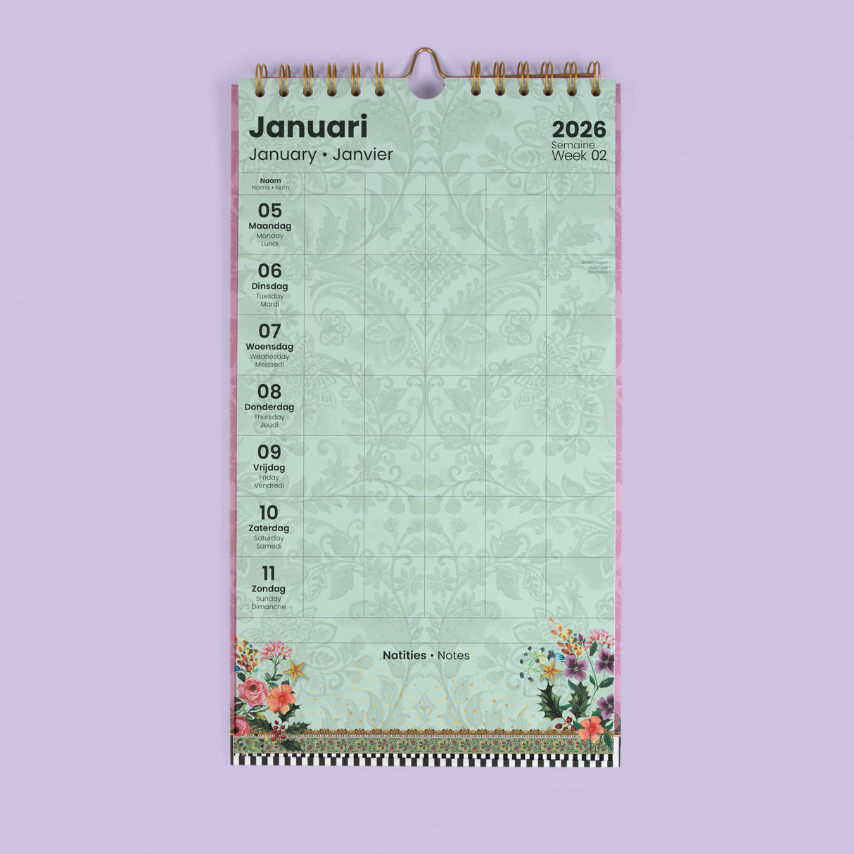 Melli Mello Bloomscape Familieplanner 2026