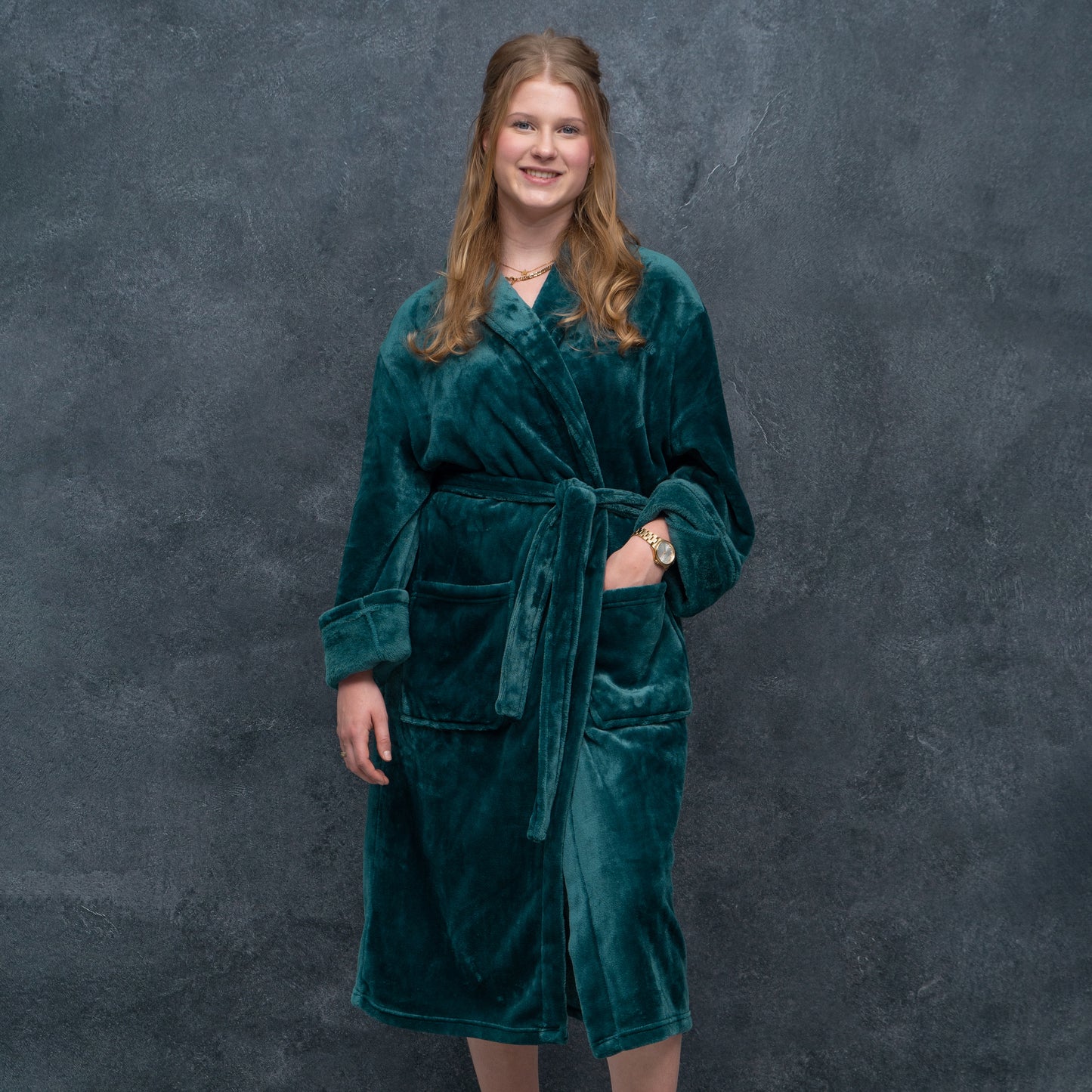 Melli Mello Love story Bathrobe Petrol