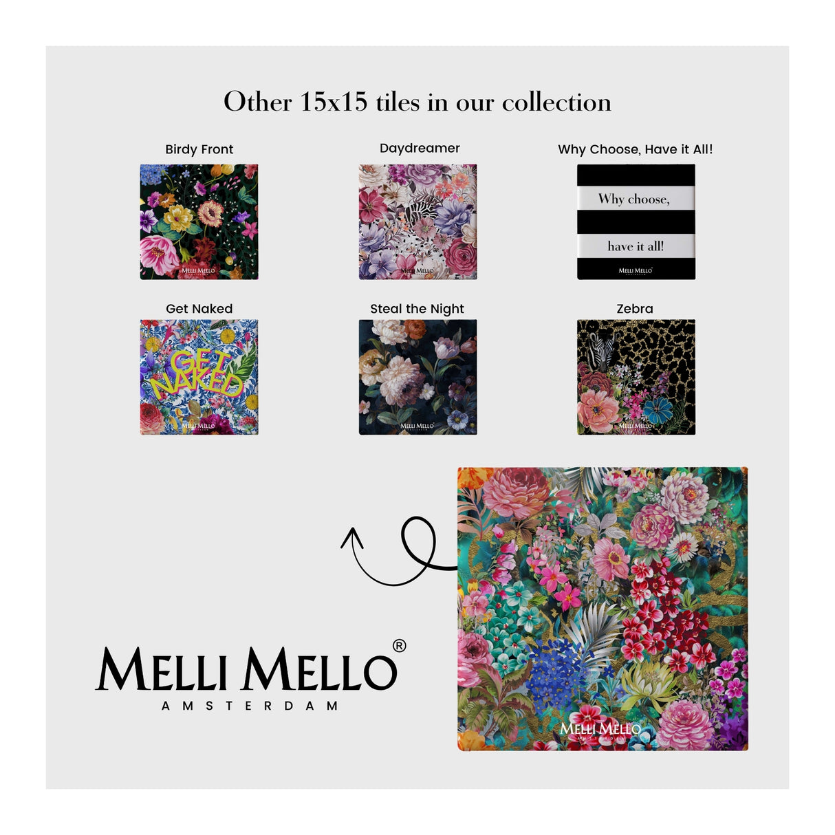 Melli Mello Tile Rowena 15x15cm
