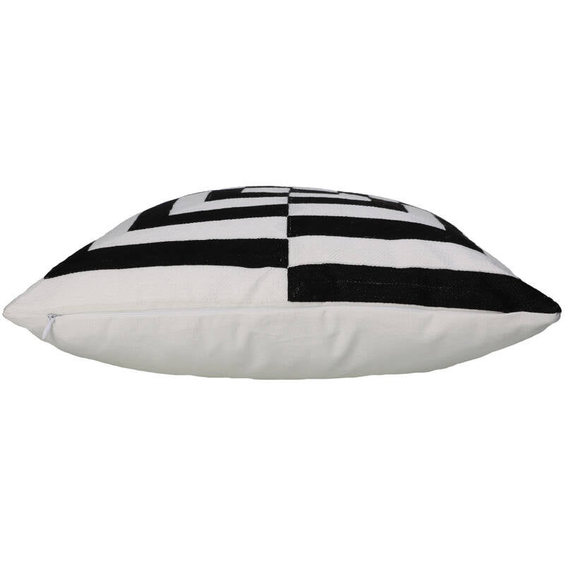 Melli Mello Decorative Cushion Optical Illusion Black White