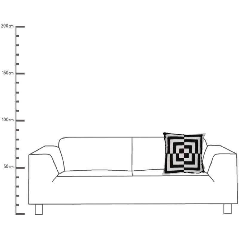 Melli Mello Decorative Cushion Optical Illusion Black White