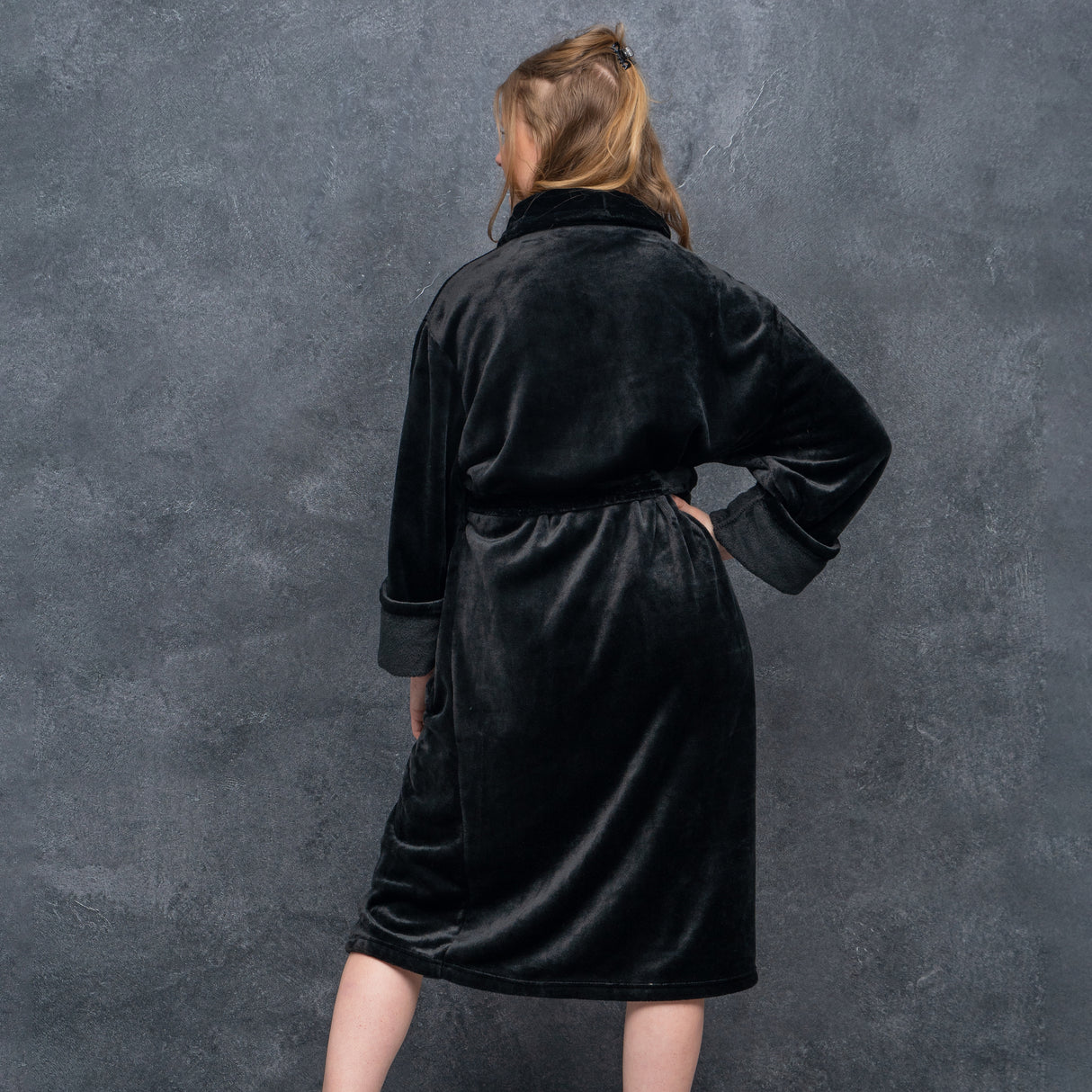 By The Way Badjas zwart achterkant