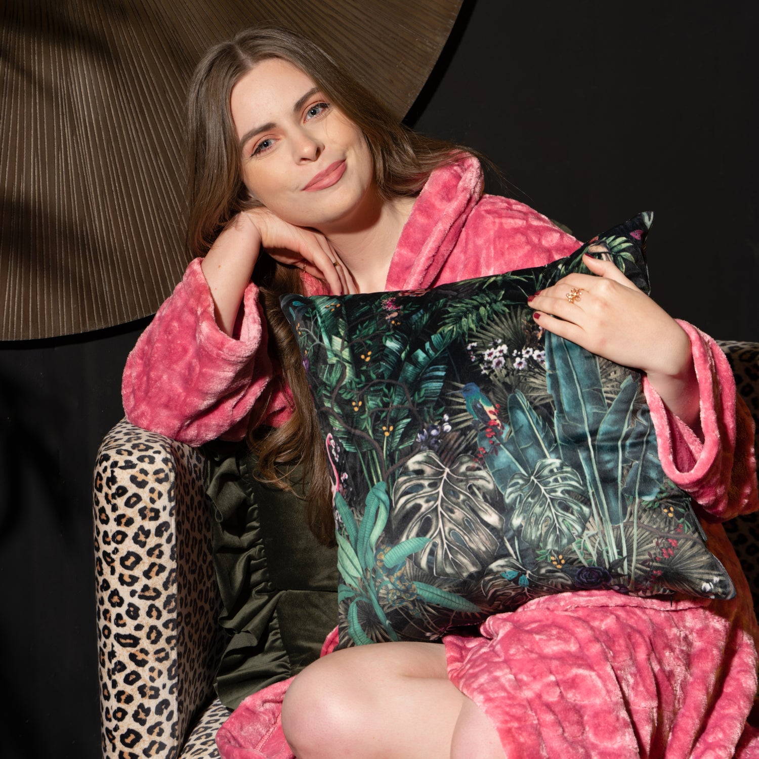 Melli Mello Jungle paradise deco cushion Green