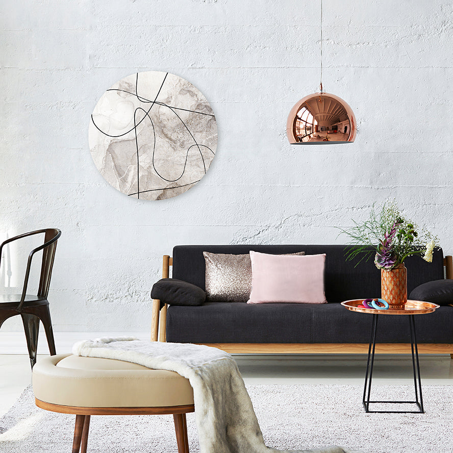 Melli Mello Wall Circle Abstract Wave