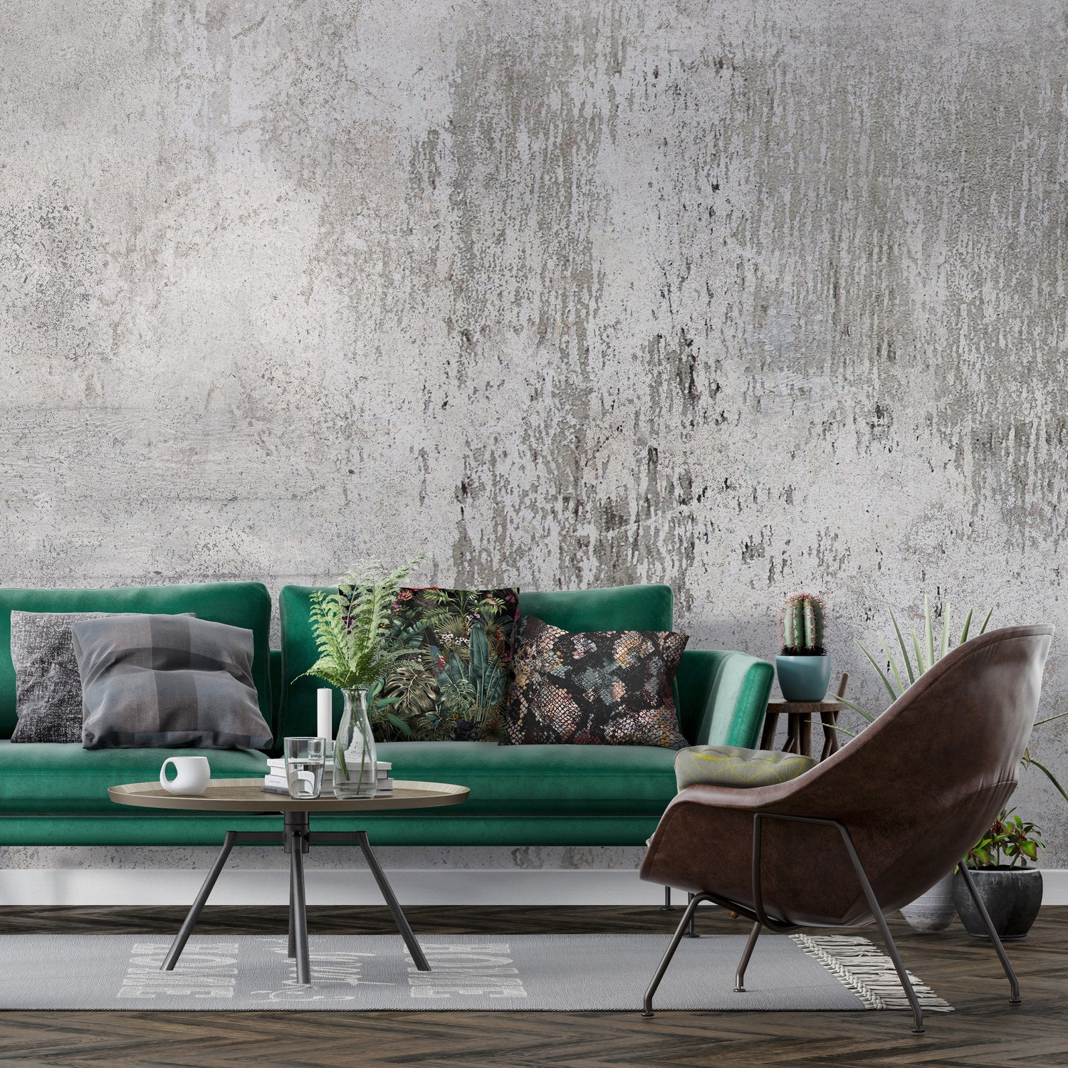 Melli Mello Be Concrete Mural Grijs