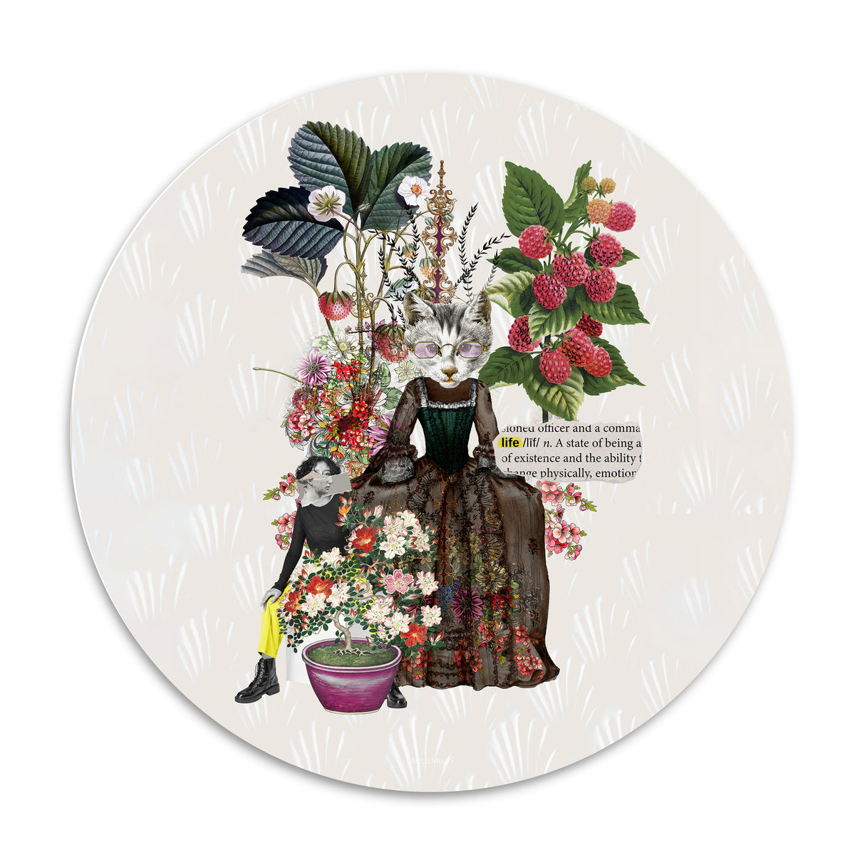 Melli Mello Wall Circle Cat lady