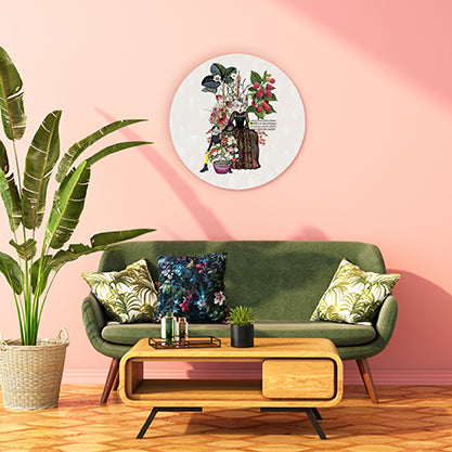 Melli Mello Wall Circle Cat lady