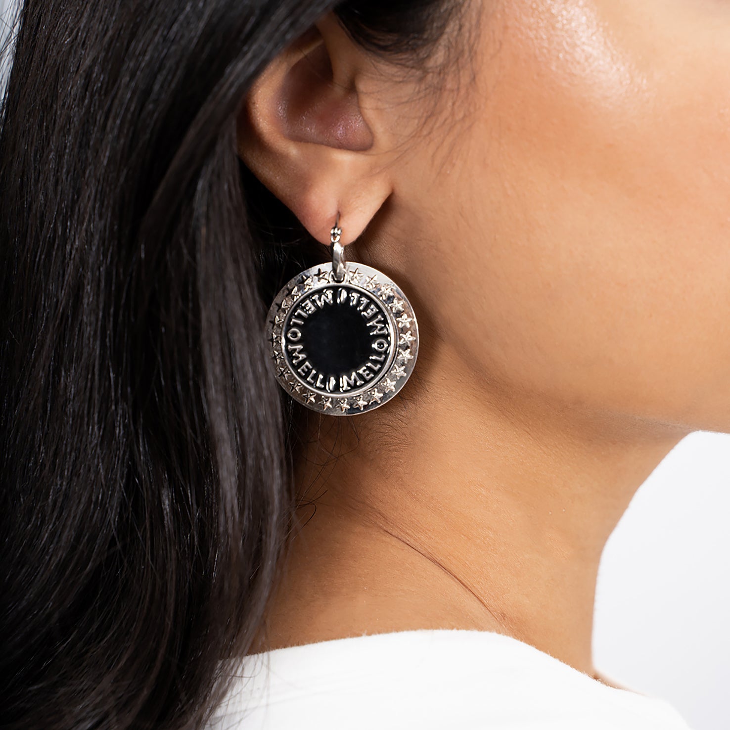 Melli Mello Coin Earring Silver Coated