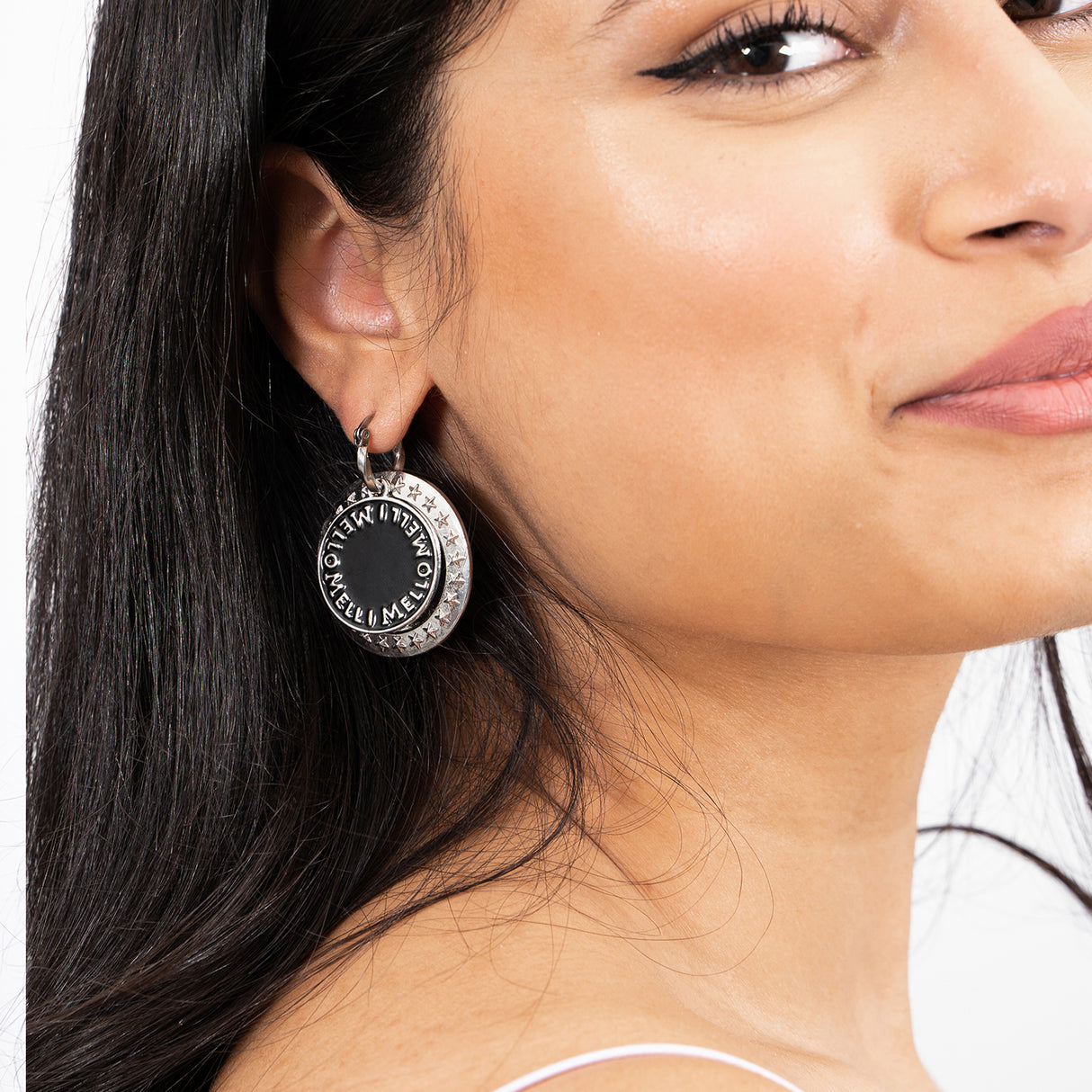 Melli Mello Coin Earring Silver Coated