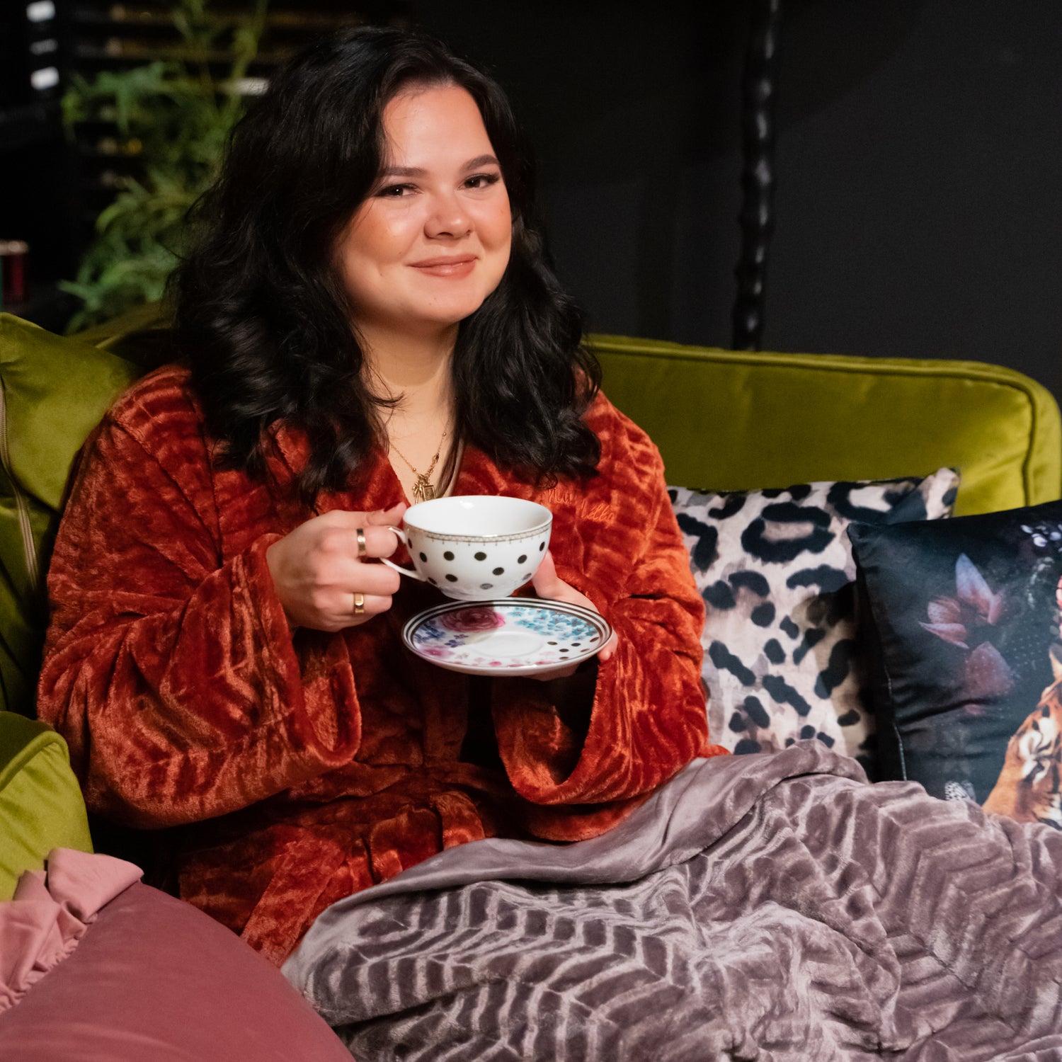 Melli Mello A kind of magic deco cushion Greyish Lilac Mauve