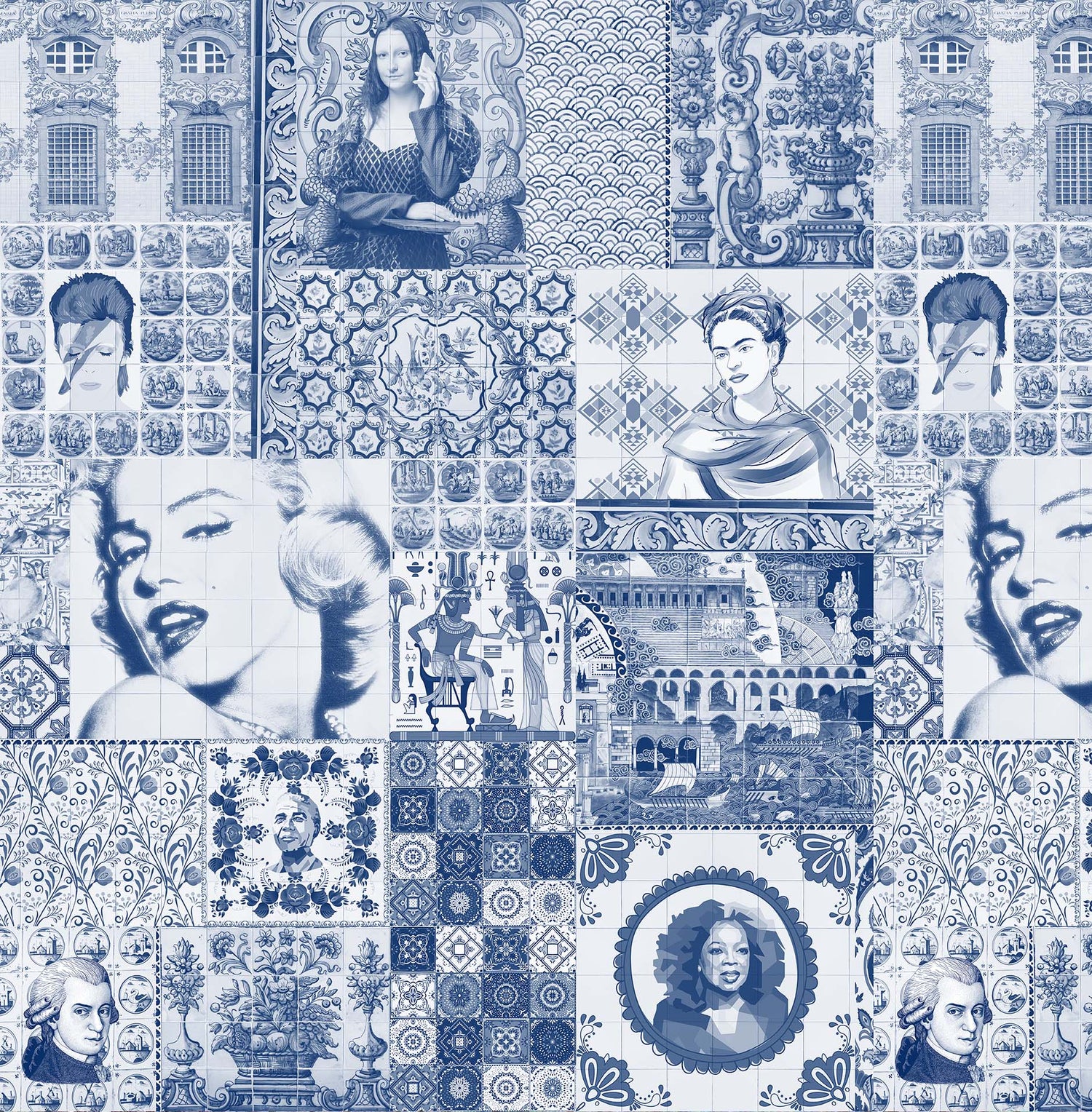 Melli Mello Feelin' Blue Mural Blauw