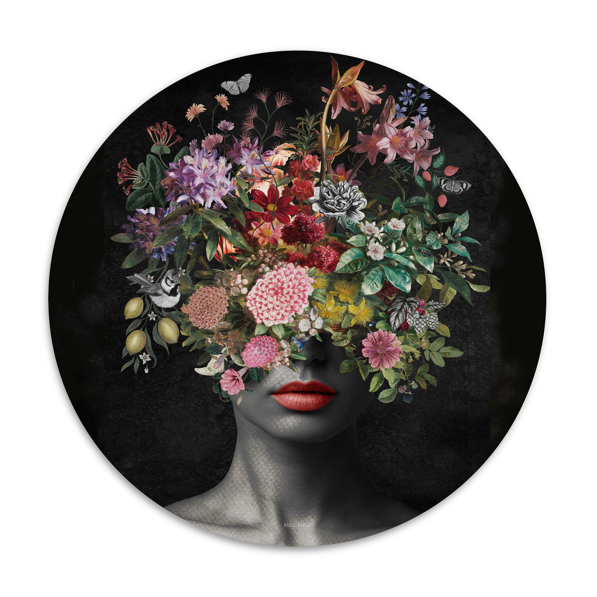 Melli Mello Wall Circle Floral Thoughts