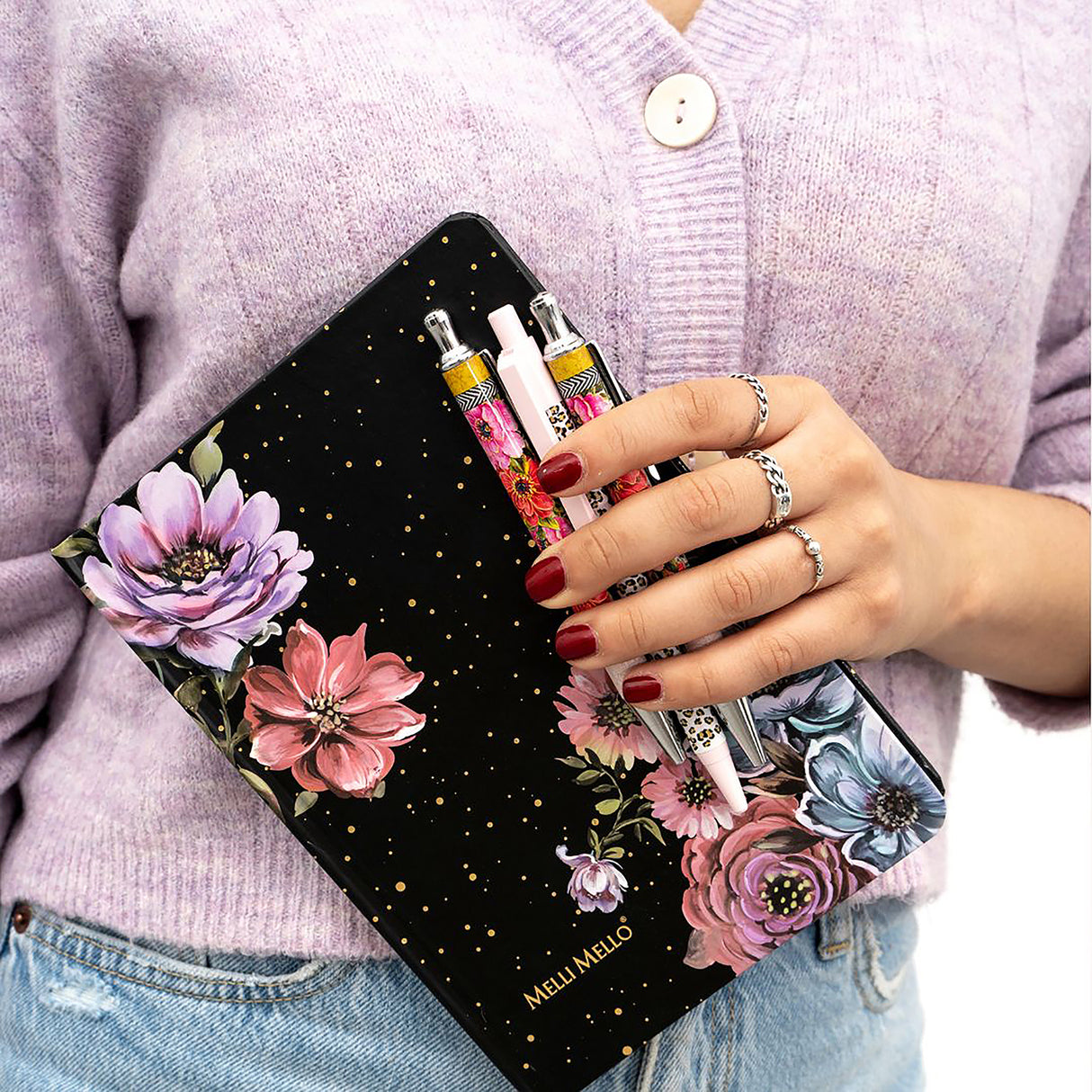Melli Mello Floral Sky Notebook A5 Black