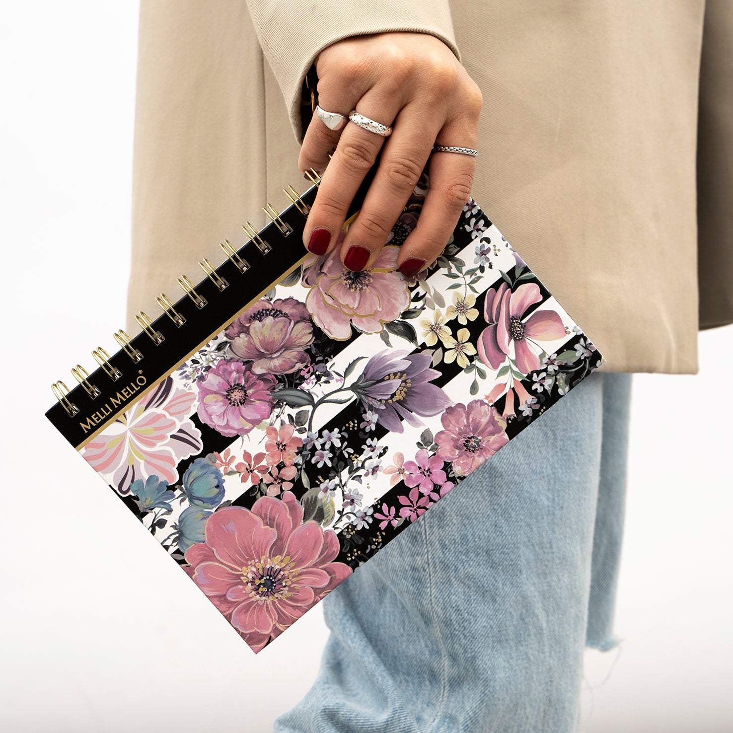 Melli Mello Flower Power Ring Binder A5 Pink