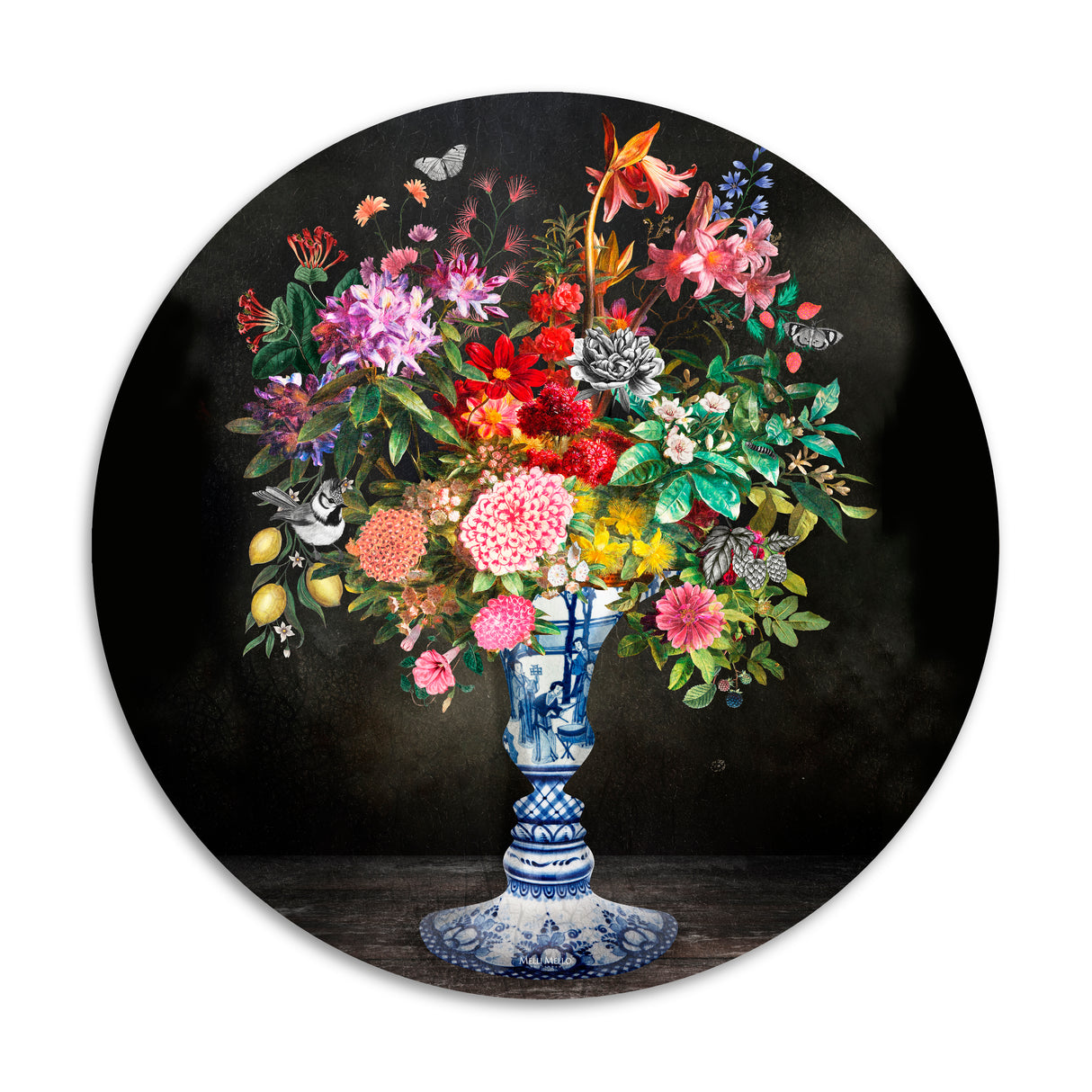 Melli Mello Wall Circle Flowers from Delft