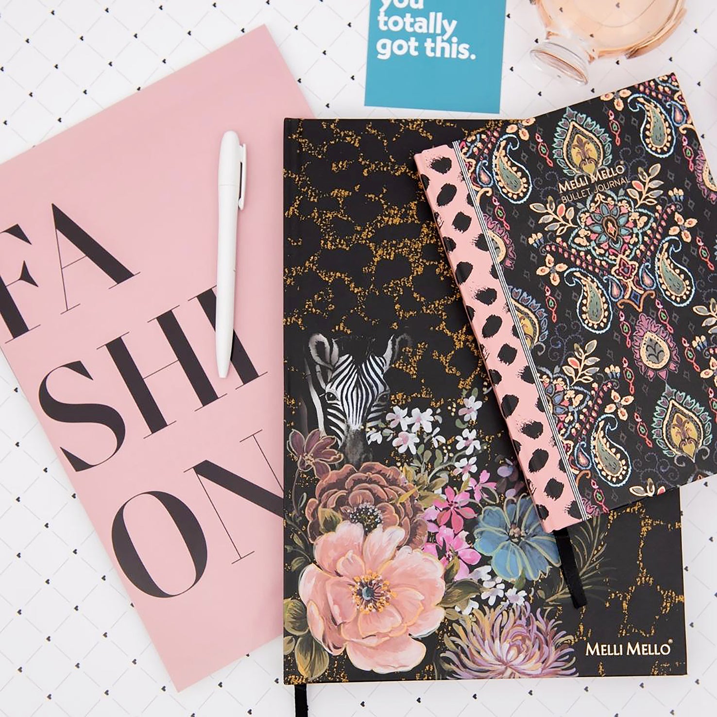 Melli Mello Golden Power Notebook A4 Black