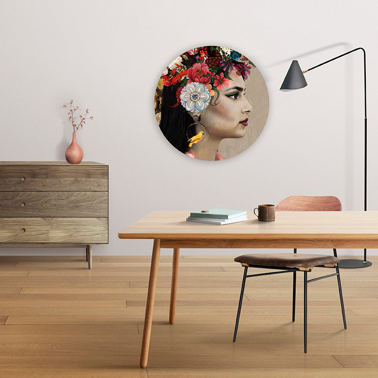 Melli Mello Wall Circle Head Full of Flowers