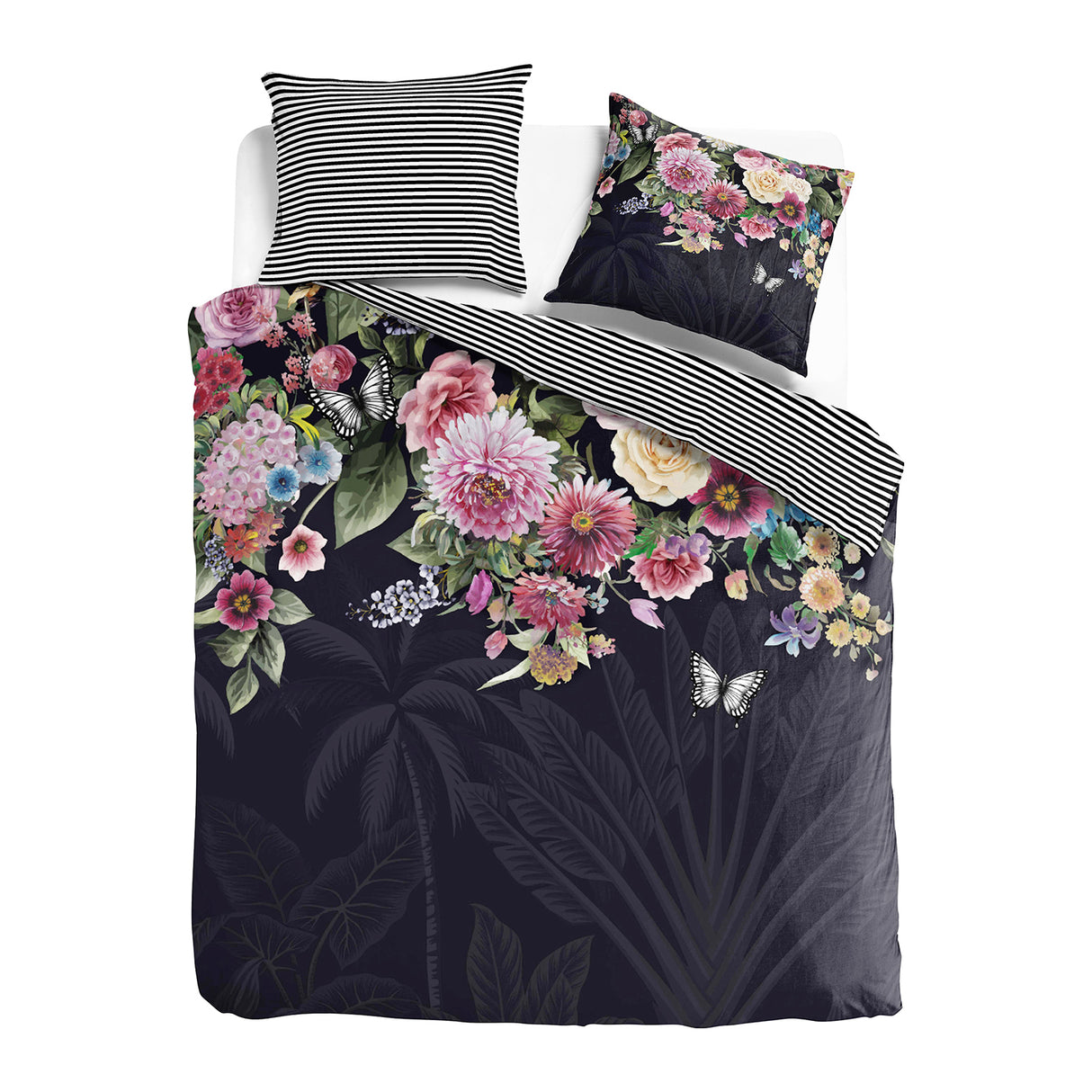 Melli Mello High on love duvet cover - dark blue/black floral