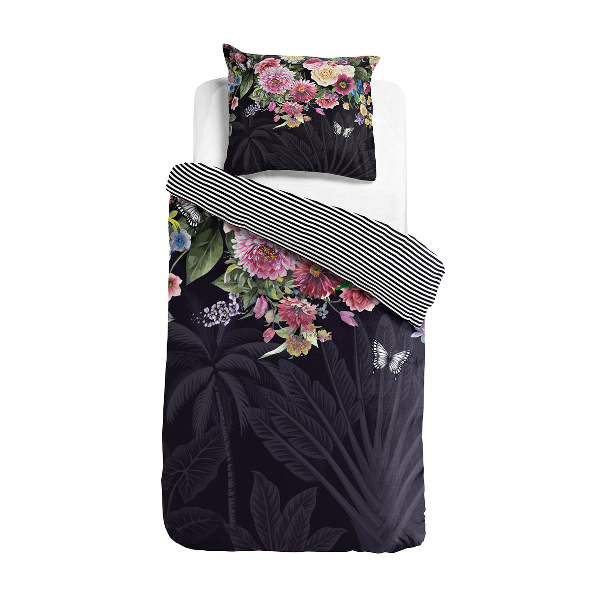 Melli Mello High on love duvet cover - dark blue/black floral