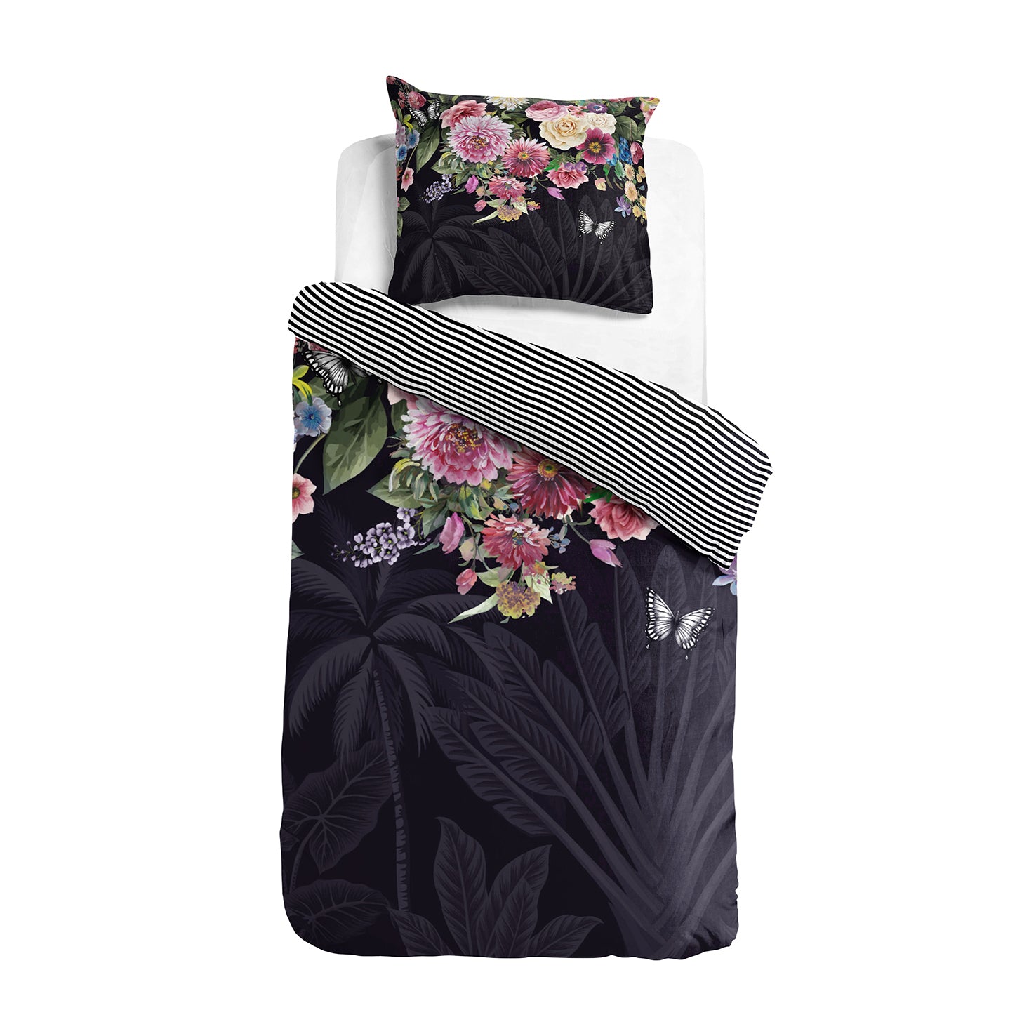 Melli Mello High on love duvet cover - dark blue/black floral