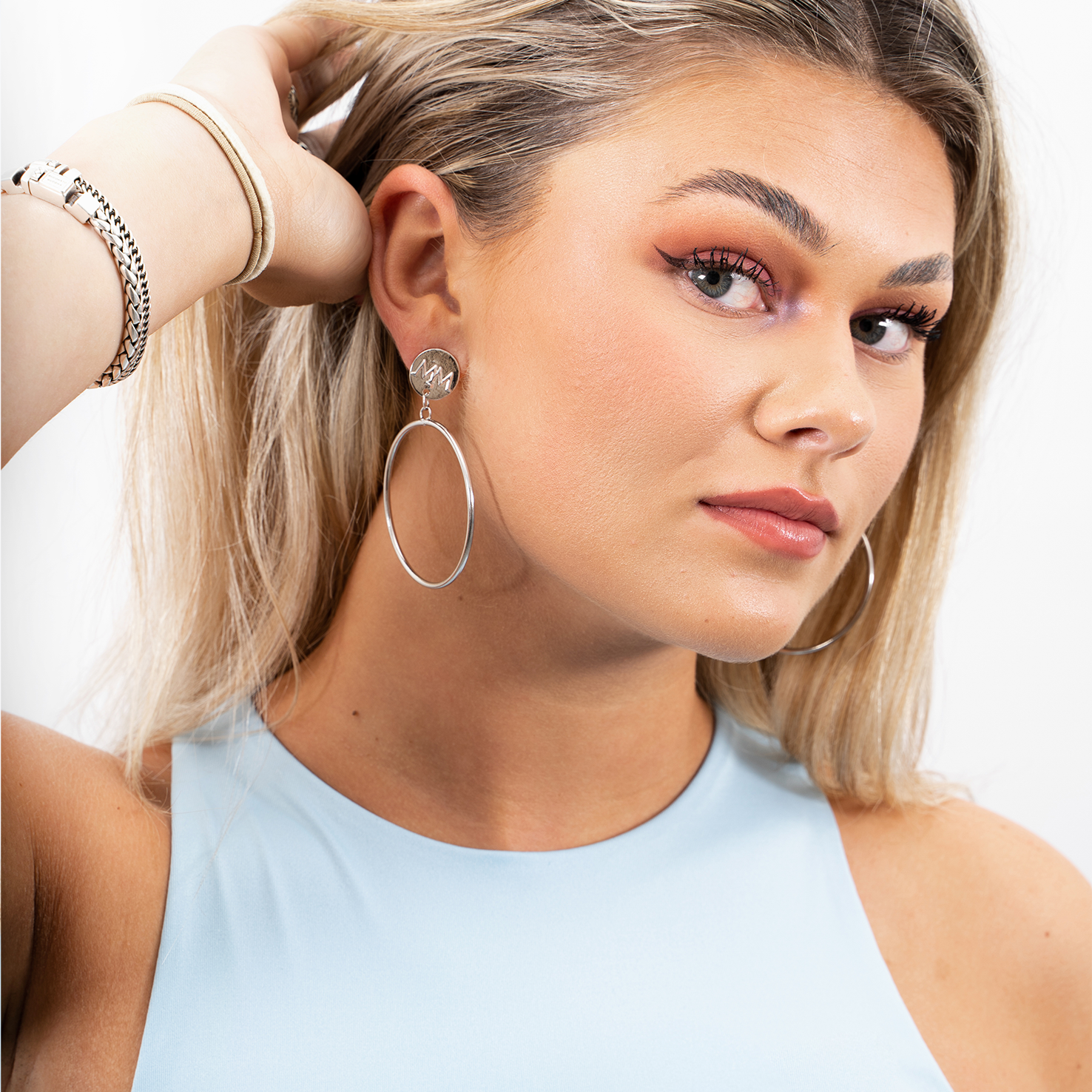 Melli Mello Hoop Earring Silver coated