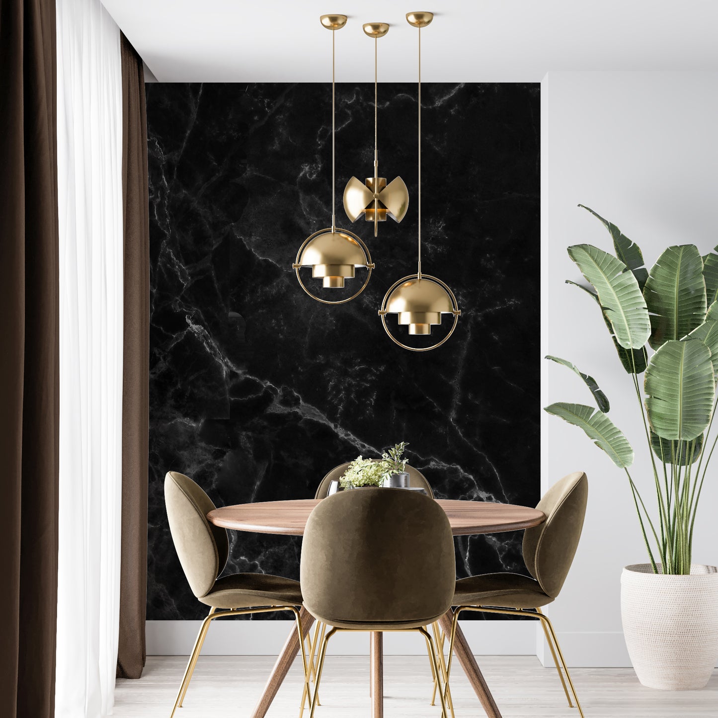 Melli Mello Marble Mania Fotobehang Zwart