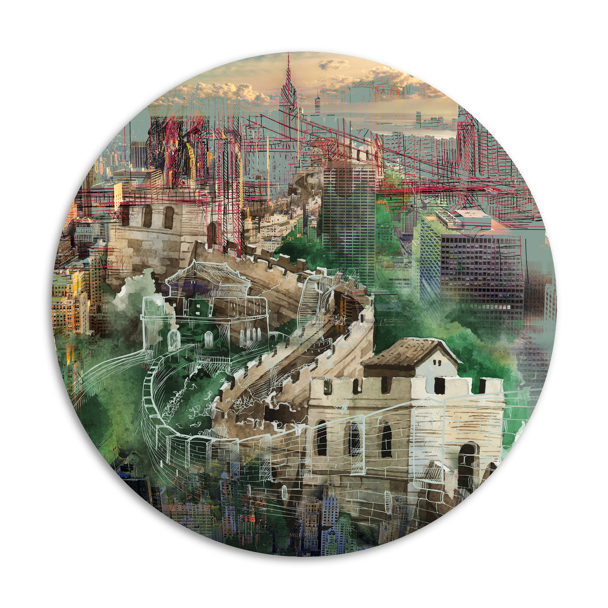 Melli Mello Wall Circle Metropolitan Mix