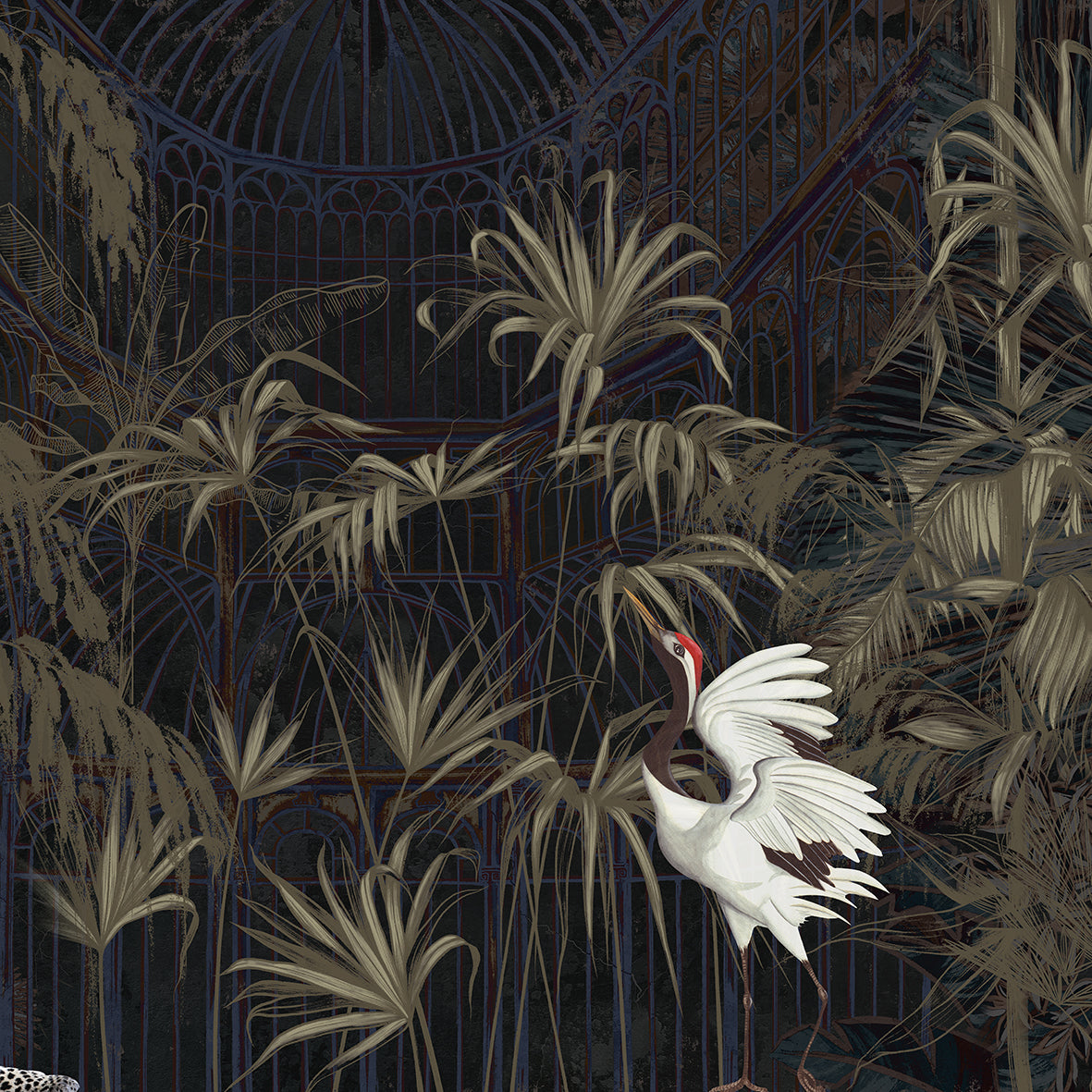 Melli Mello Mystical Orangery Mural Khaki