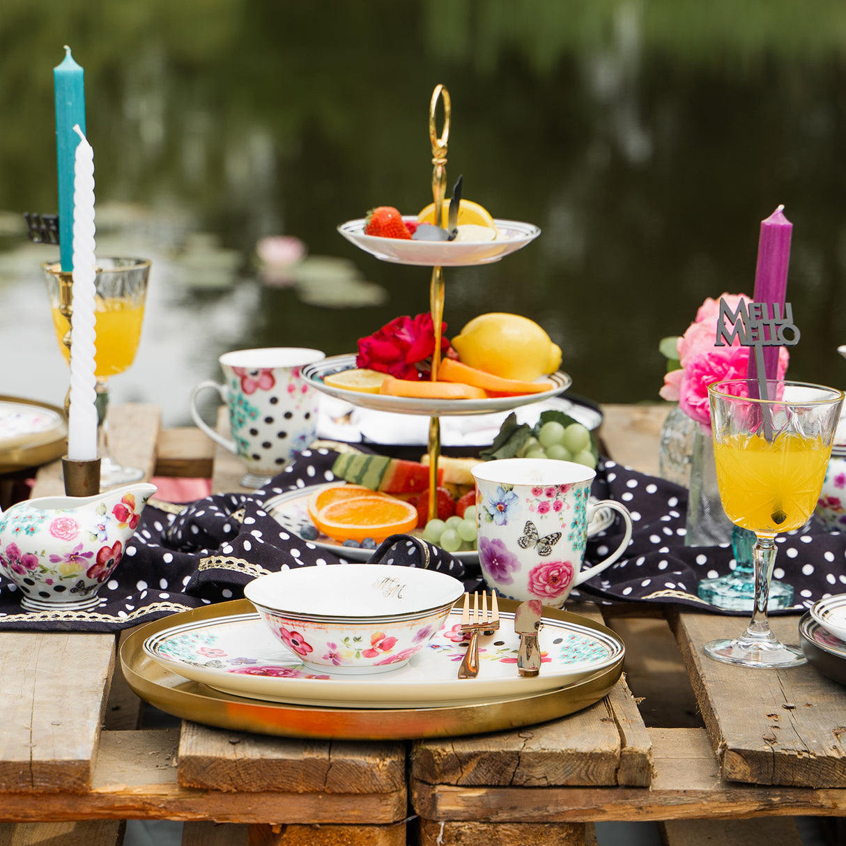 Melli Mello Nora Kommen set klein met Bloemenprint