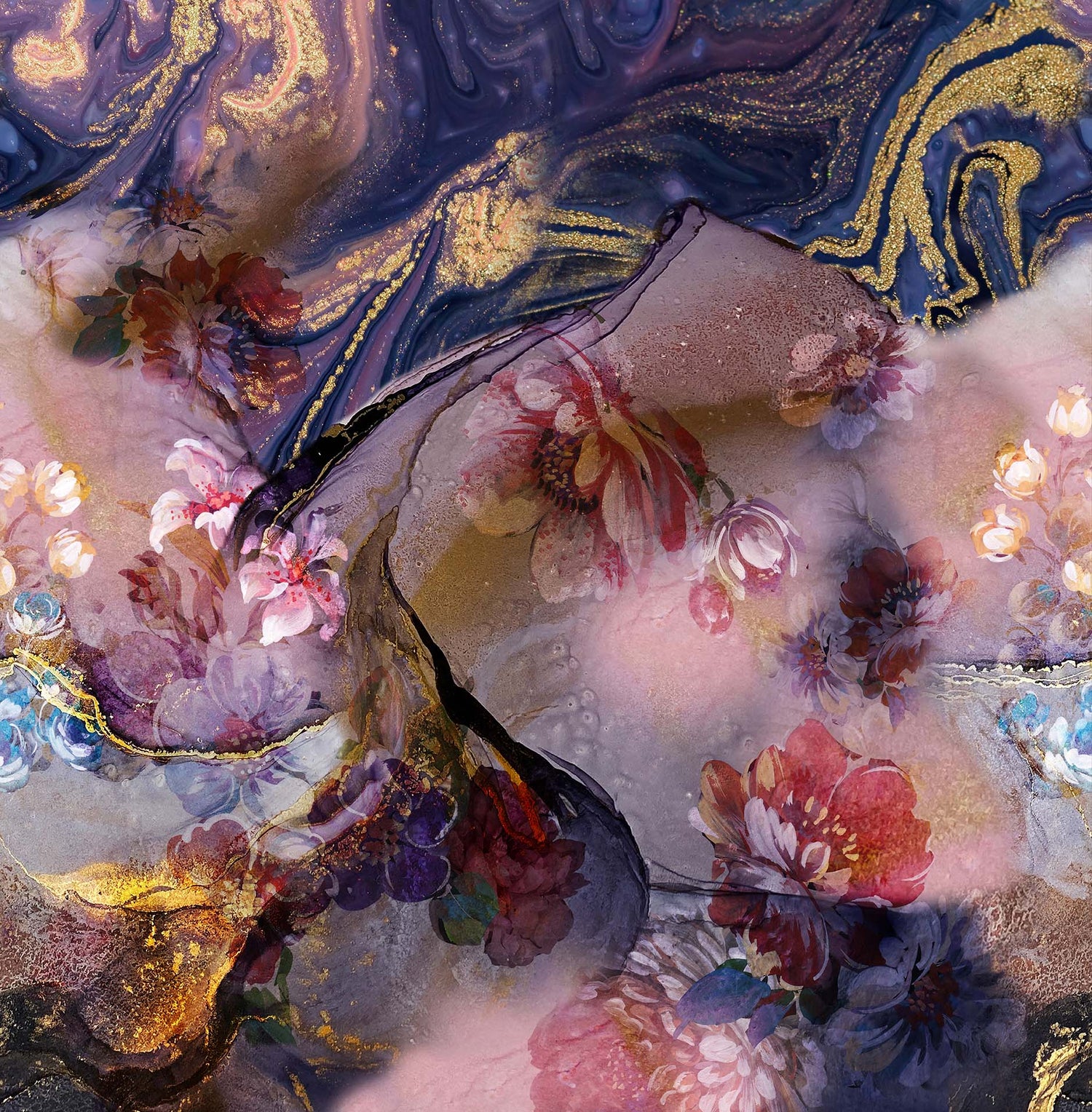 Melli Mello Starry Night Mural Paars