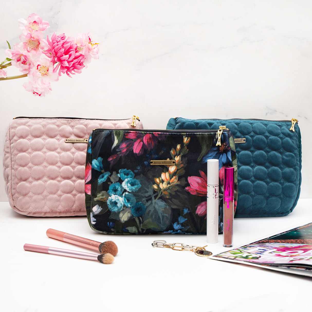 Melli Mello Bloom on Baby Toiletry bag Green