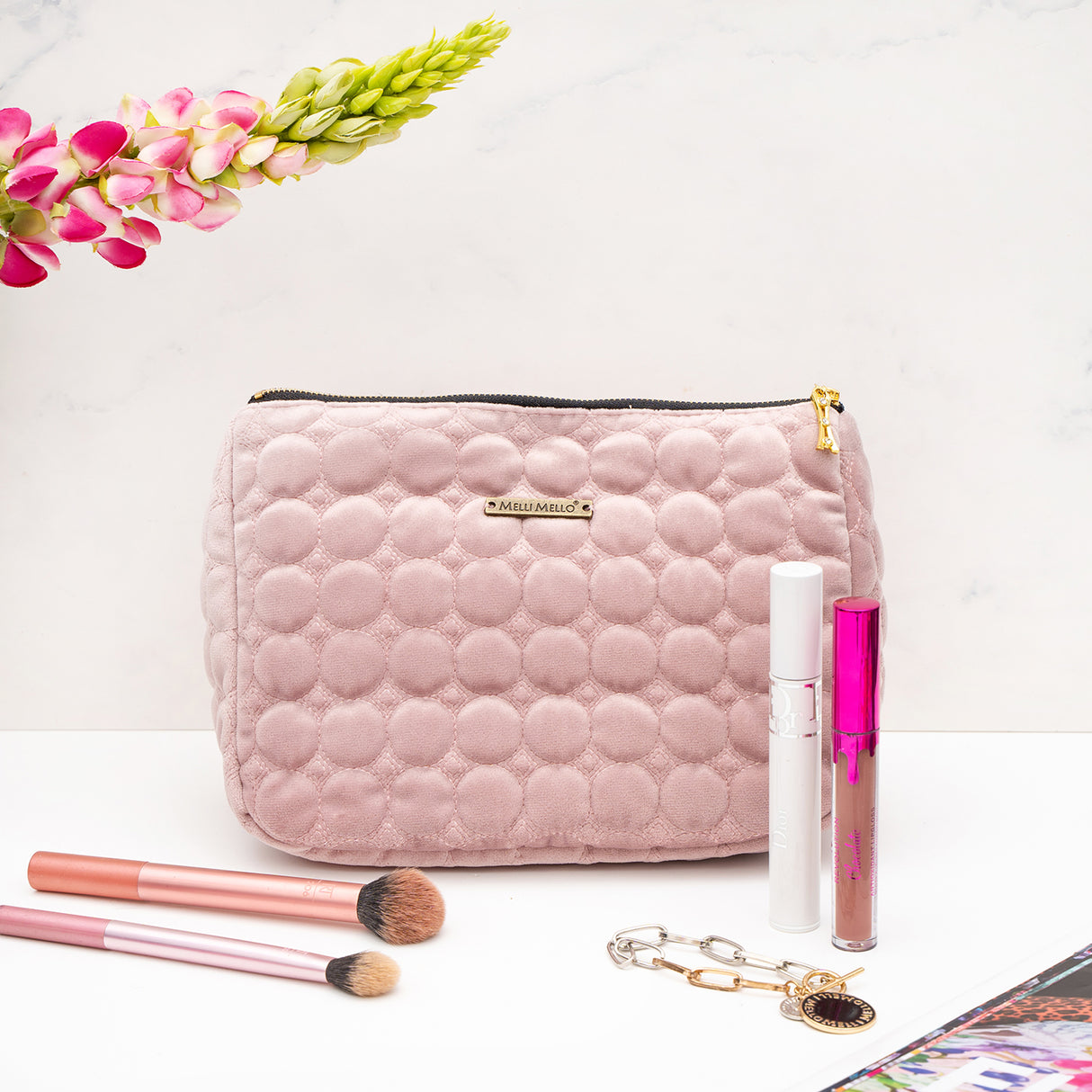 Melli Mello Toilettas Velvet Roze