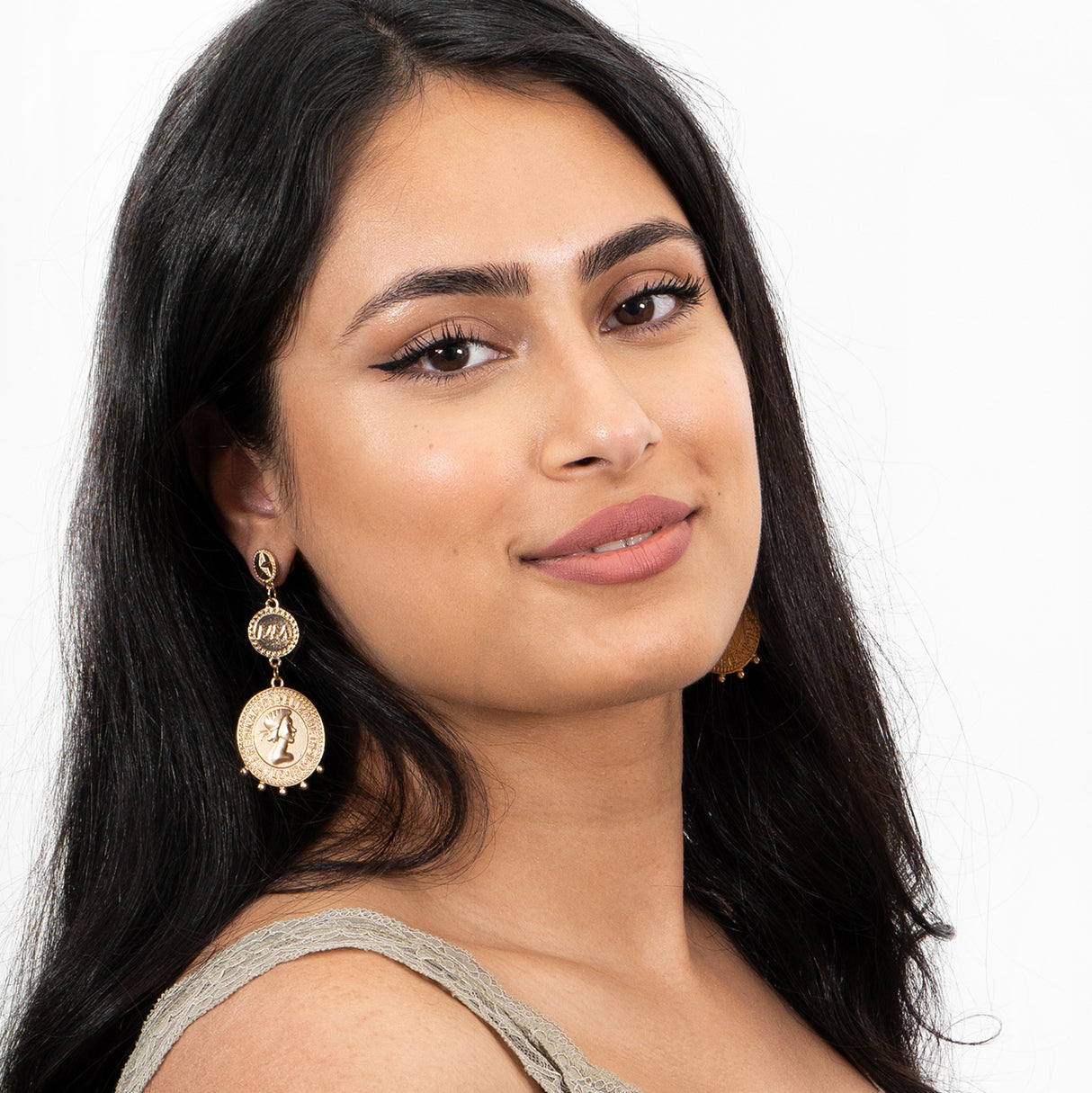 Melli Mello Triple coin Earring Gold coated