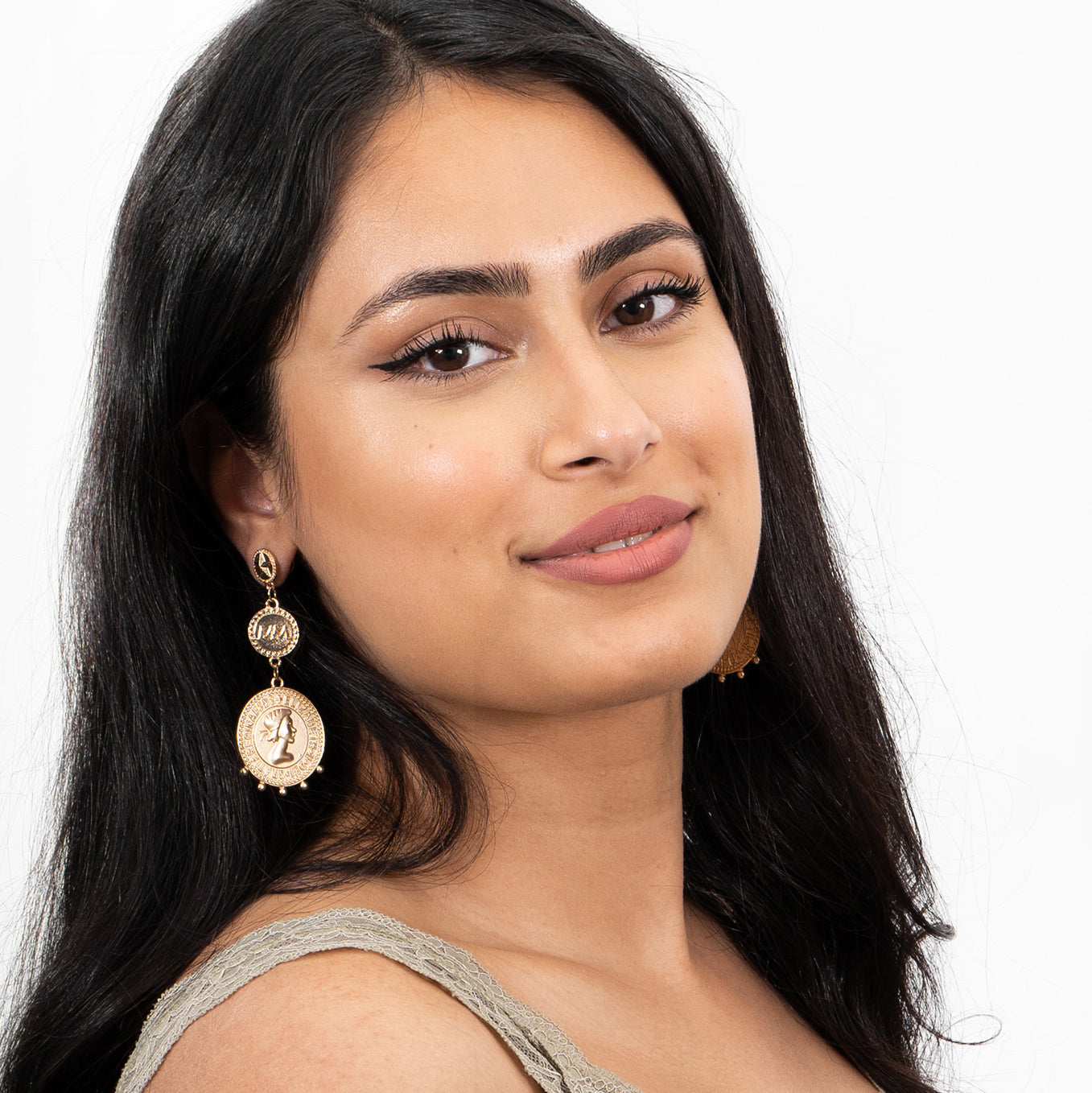 Melli Mello Triple coin Earring Gold coated