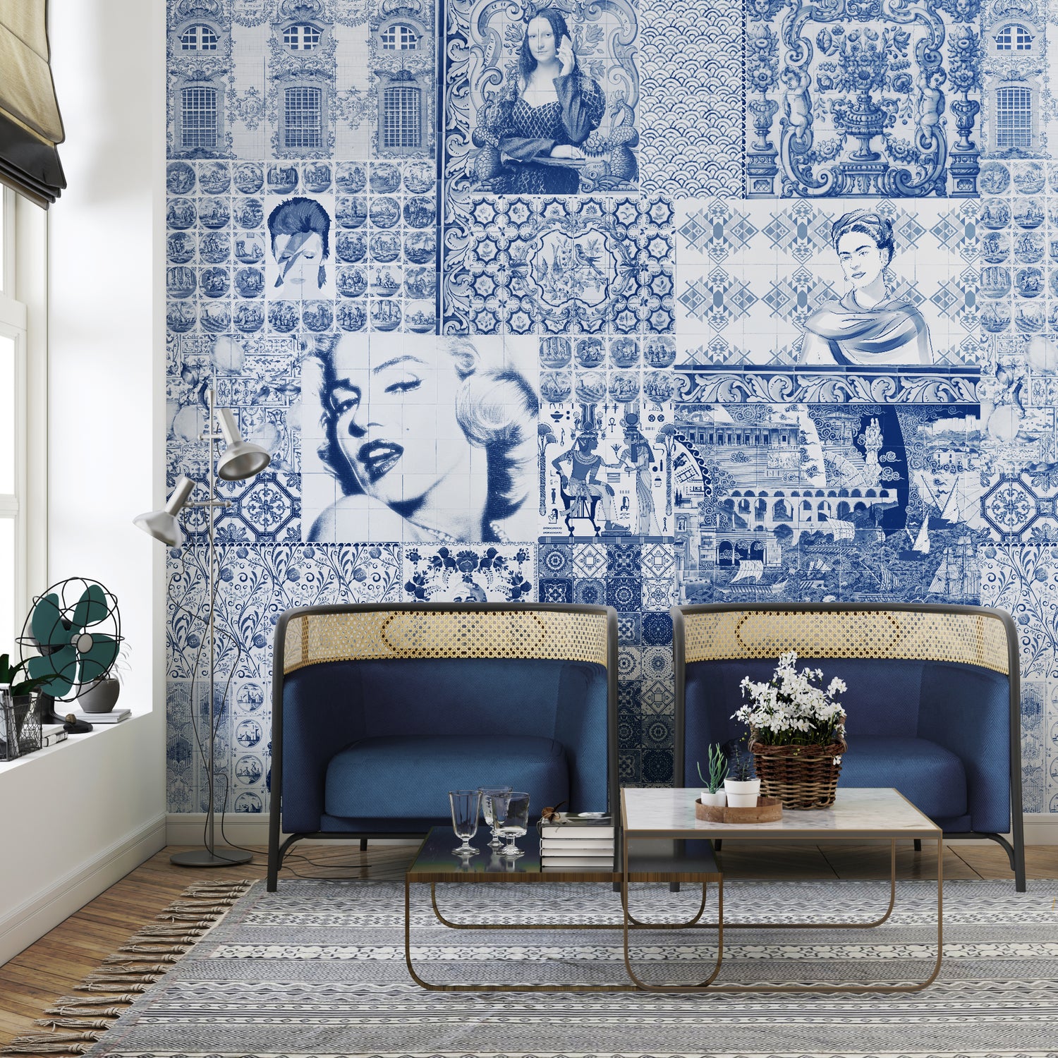 Melli Mello Feelin' Blue Mural Blauw