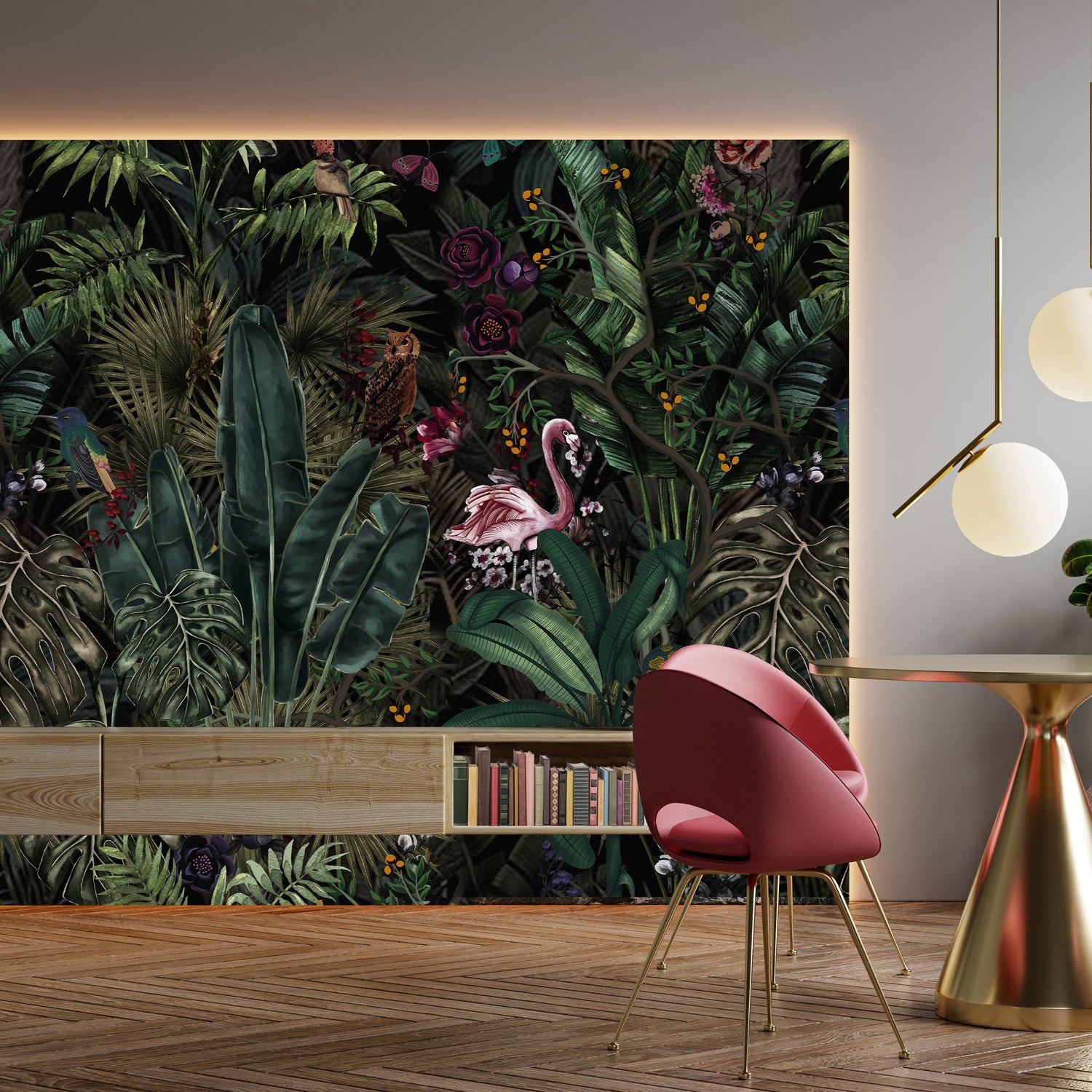 Melli Mello Lunar Jungle Mural Groen