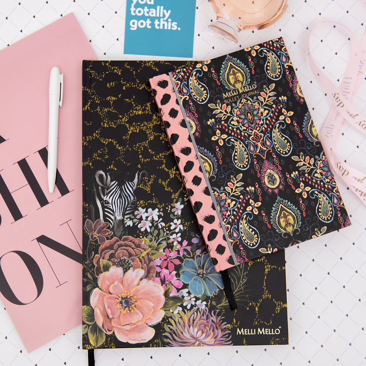 Melli Mello Paisley Addict Bullet Journal A5 Pink