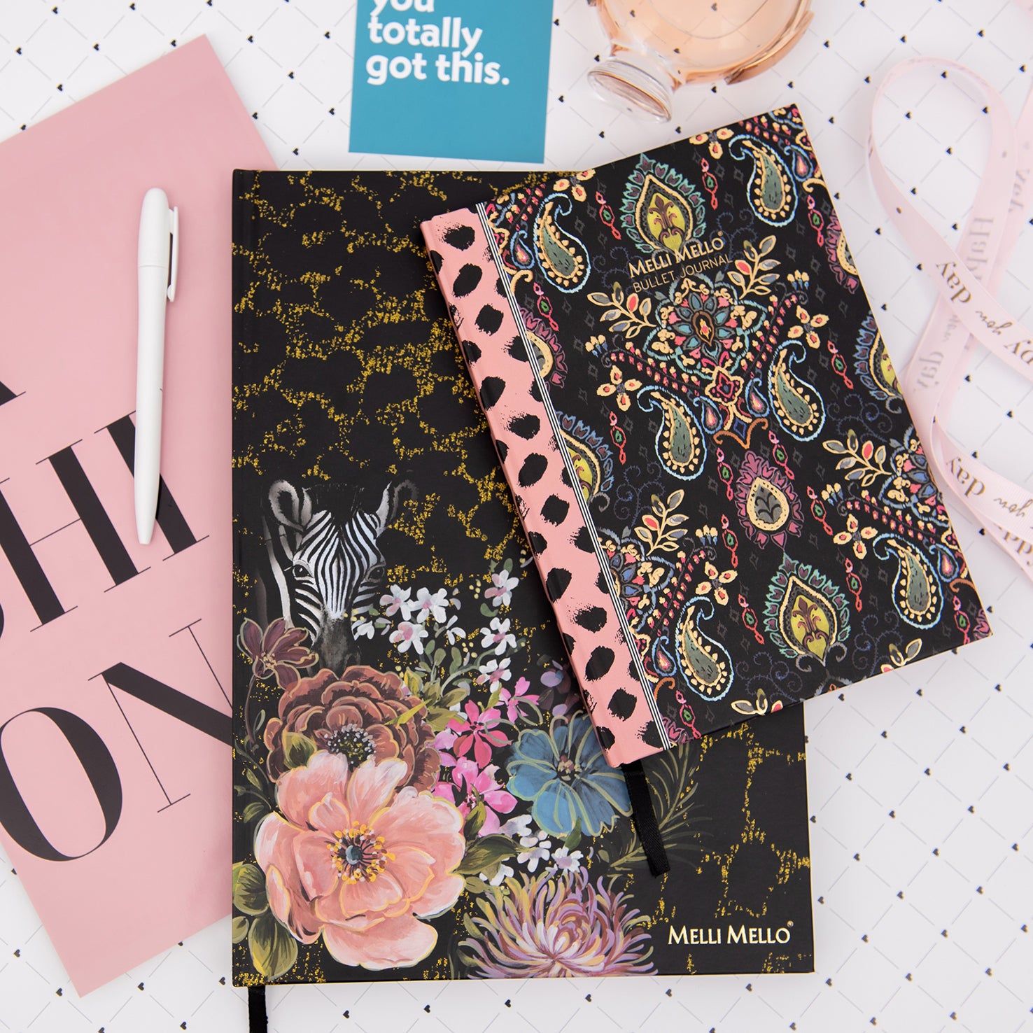 Melli Mello Paisley Addict Bullet Journal A5 Pink