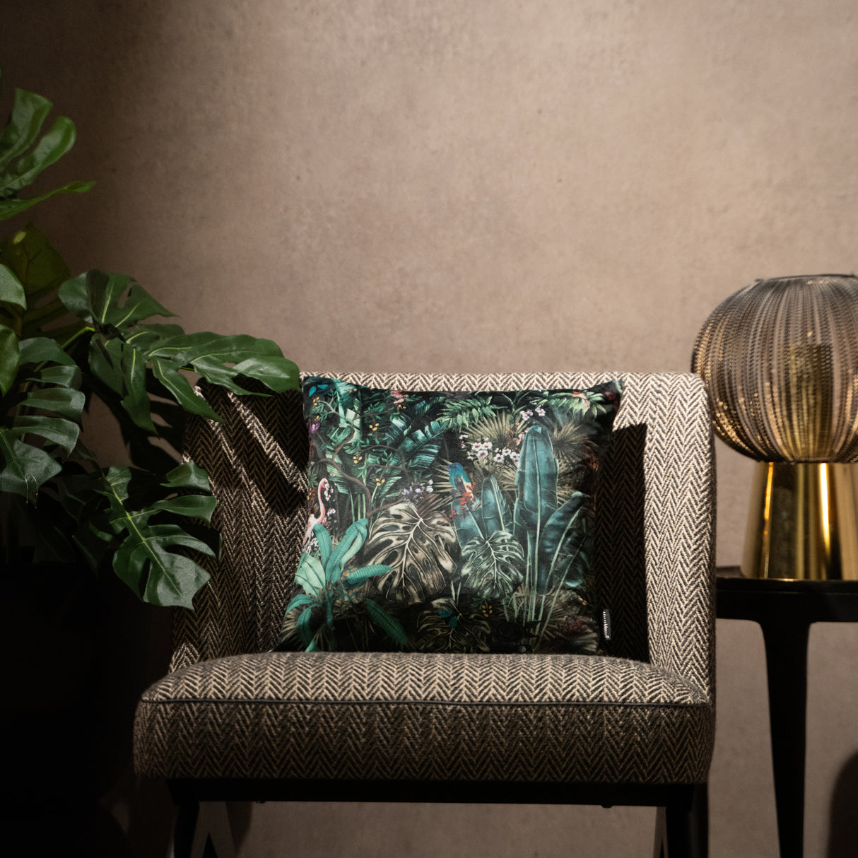 Melli Mello Jungle paradise deco cushion Green