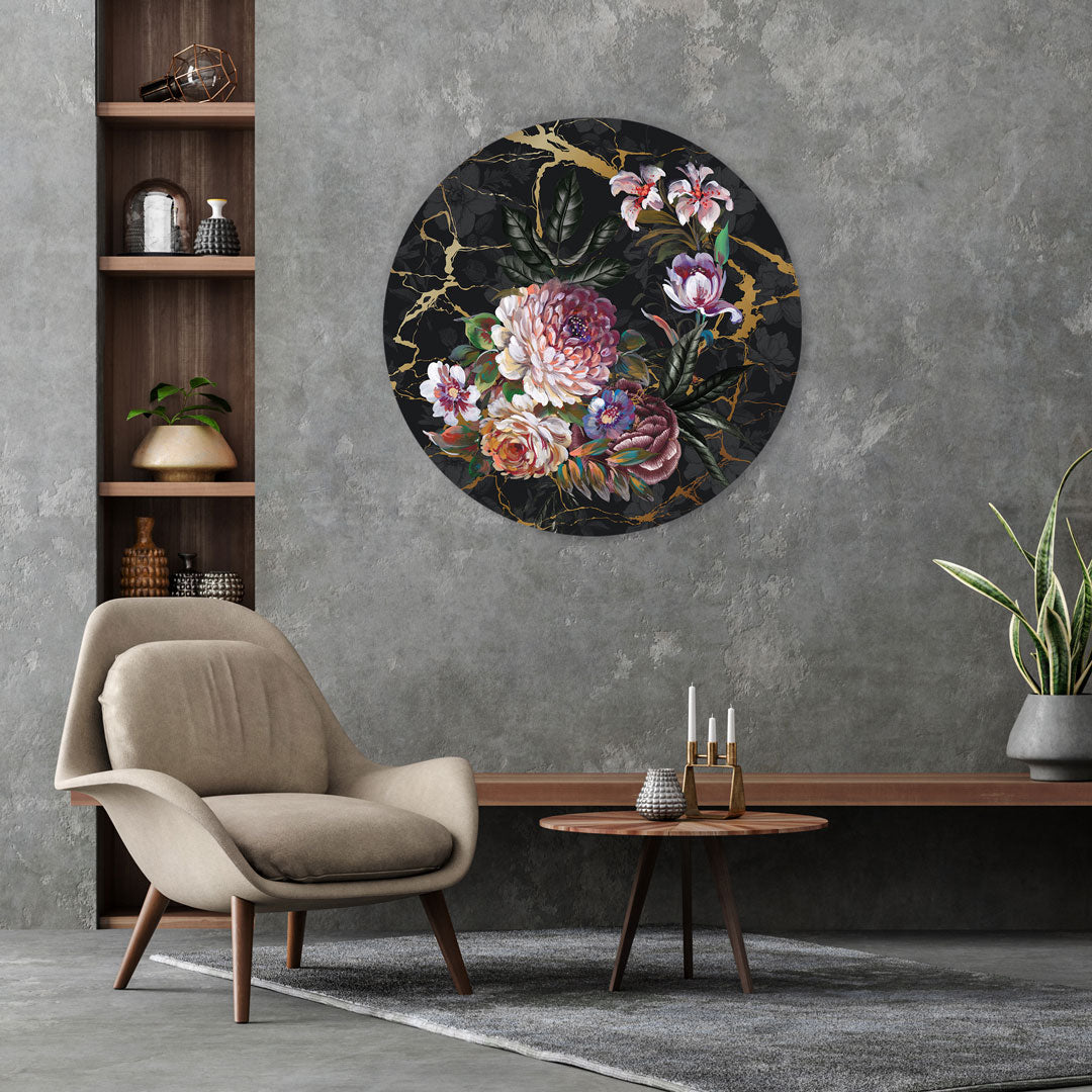 Melli Mello Angel Wallcircle floral colorful deco eyecatcher be different living room room deco 