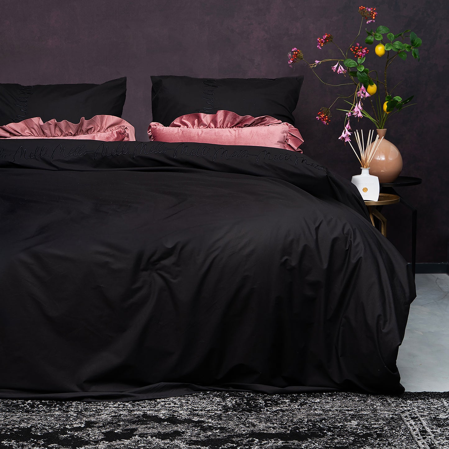 Melli Mello Back to black duvet cover Black