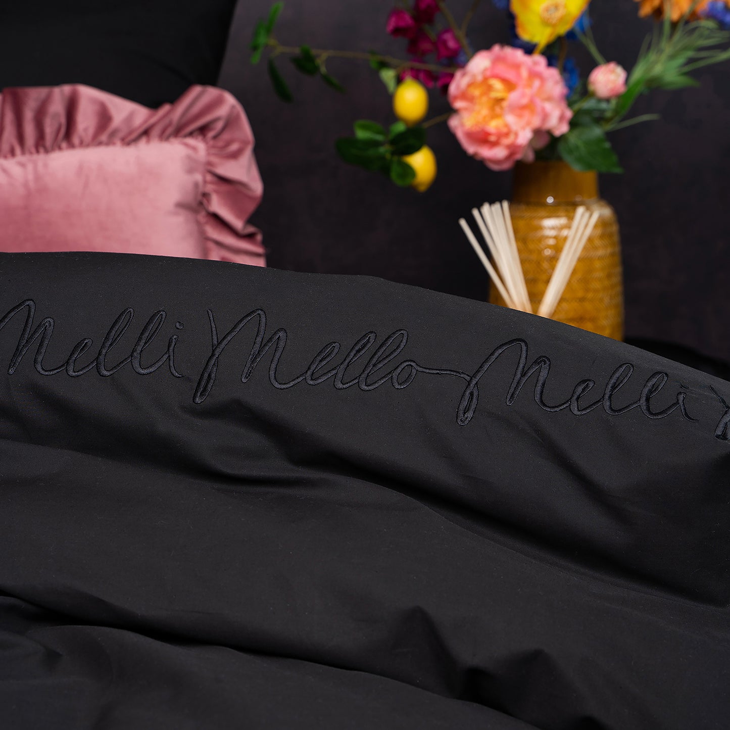 Melli Mello Back to black duvet cover Black