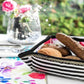 Melli Mello Stripe floral bread basket black-white stripes